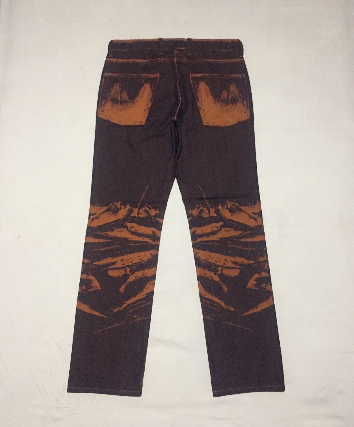 Issey Miyake Issey Miyake Men Orange Slim Triangle Jeans Size US 34 / EU 50 - 2 Thumbnail