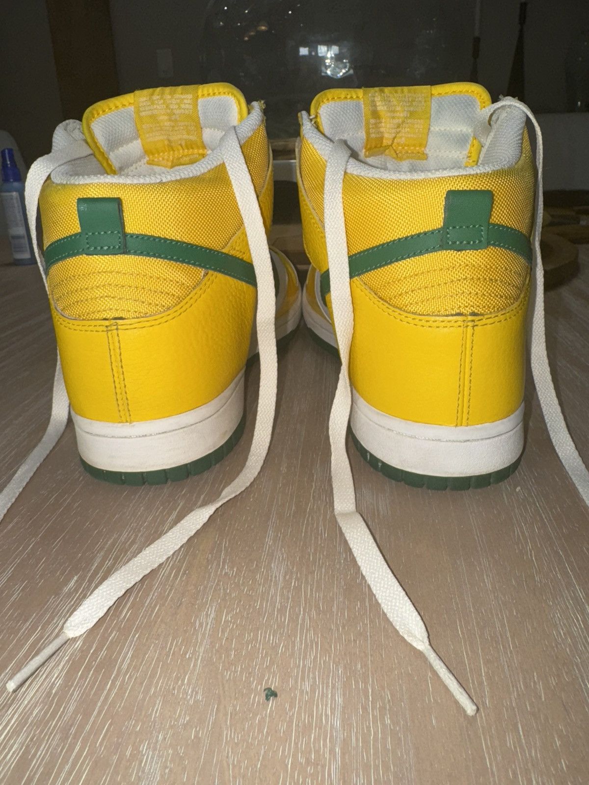 Nike Sz 9.5 - Nike Dunk High Yellow Pine Green Brazil 317982-731 Size US 9.5 / EU 42-43 - 10 Thumbnail