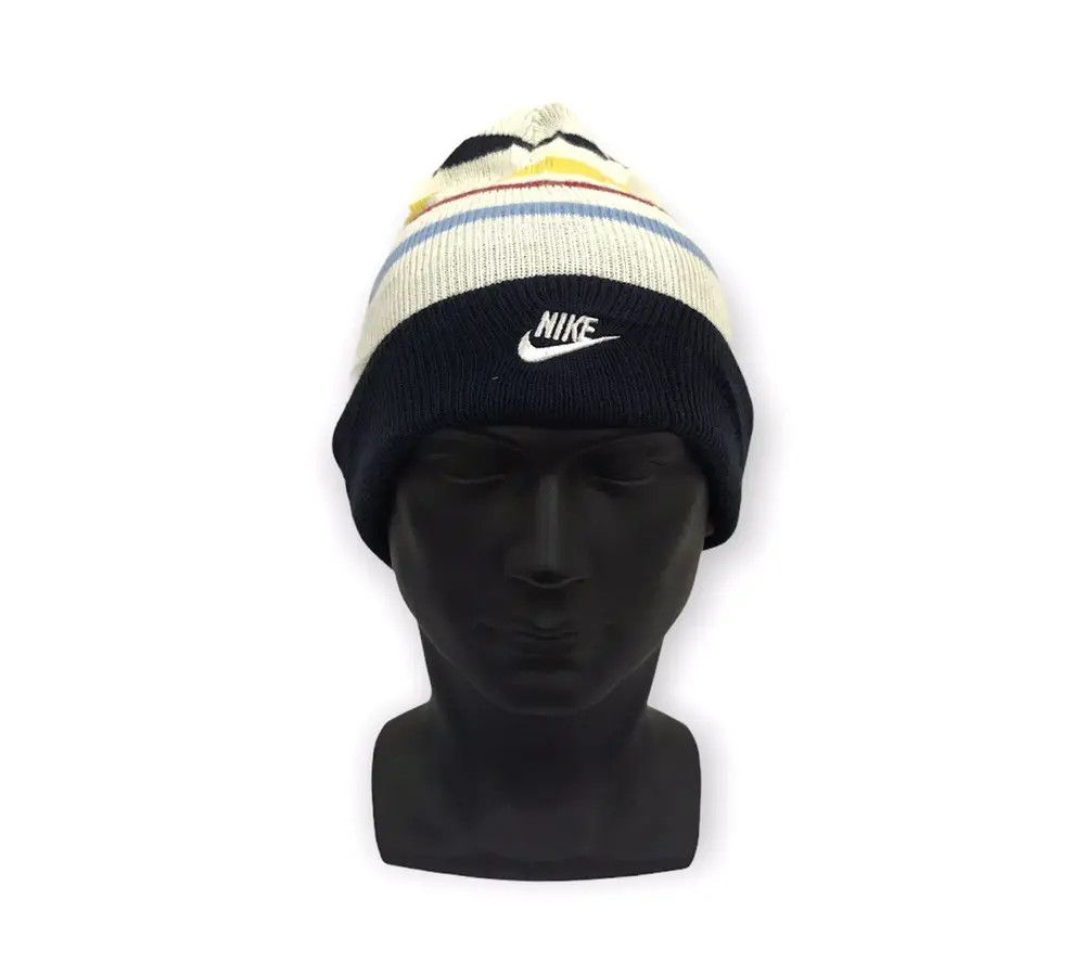 Nike Vintage Nike Striped Small Logo Beanie Hat Size ONE SIZE - 1 Thumbnail