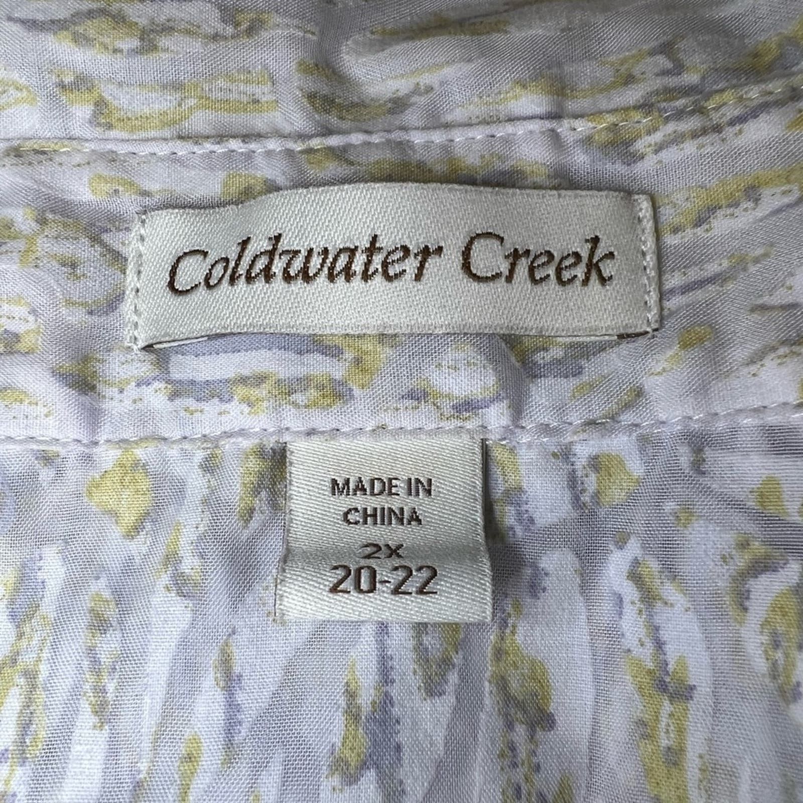 Coldwater Creek Coldwater Creek Sheer Button Up Shirt Size XXL / US 16-18 / IT 52-54 - 3 Thumbnail