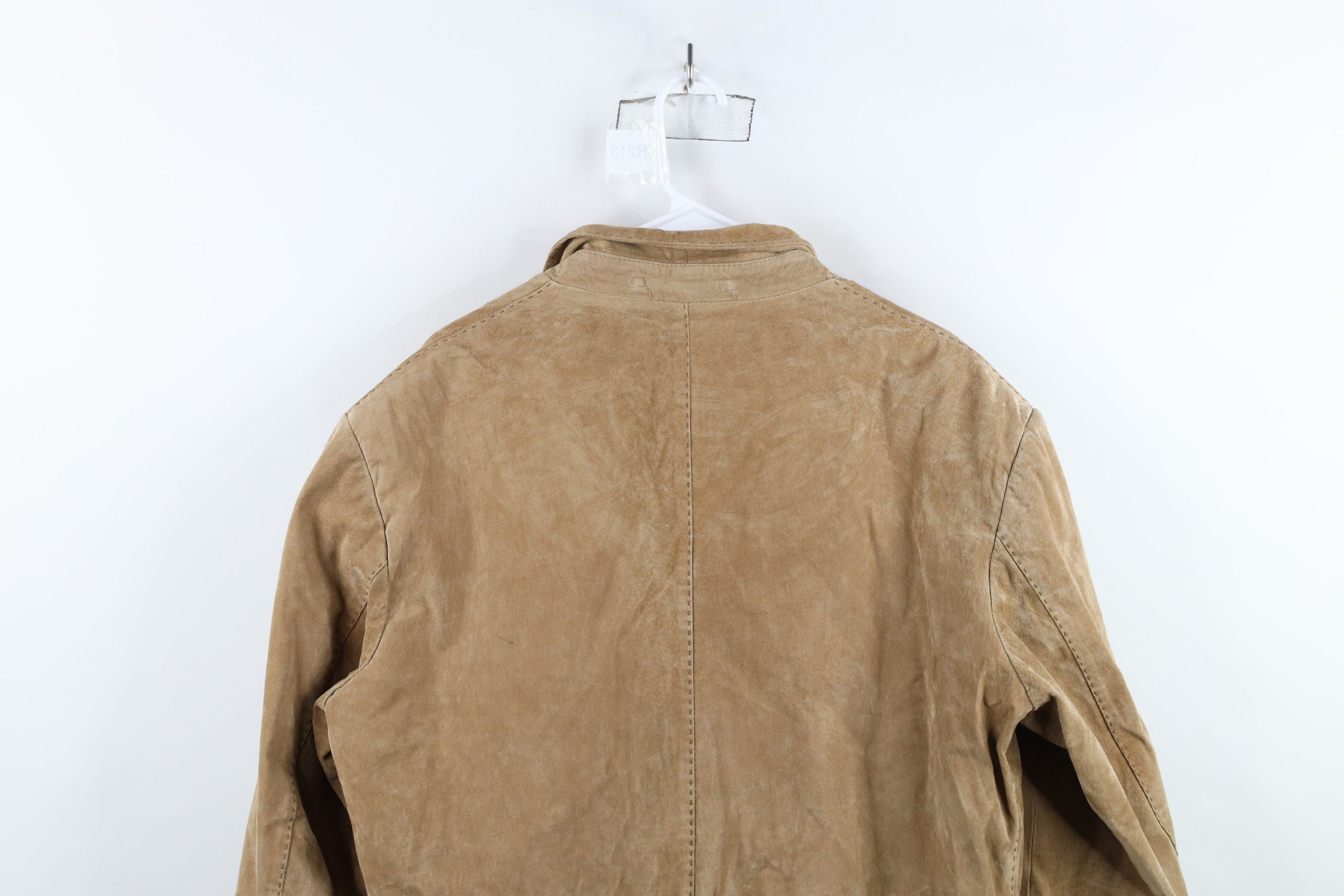 Vintage Vintage 90s Streetwear Suede Leather Blazer Jacket Brown Size US L / EU 52-54 / 3 - 15 Thumbnail