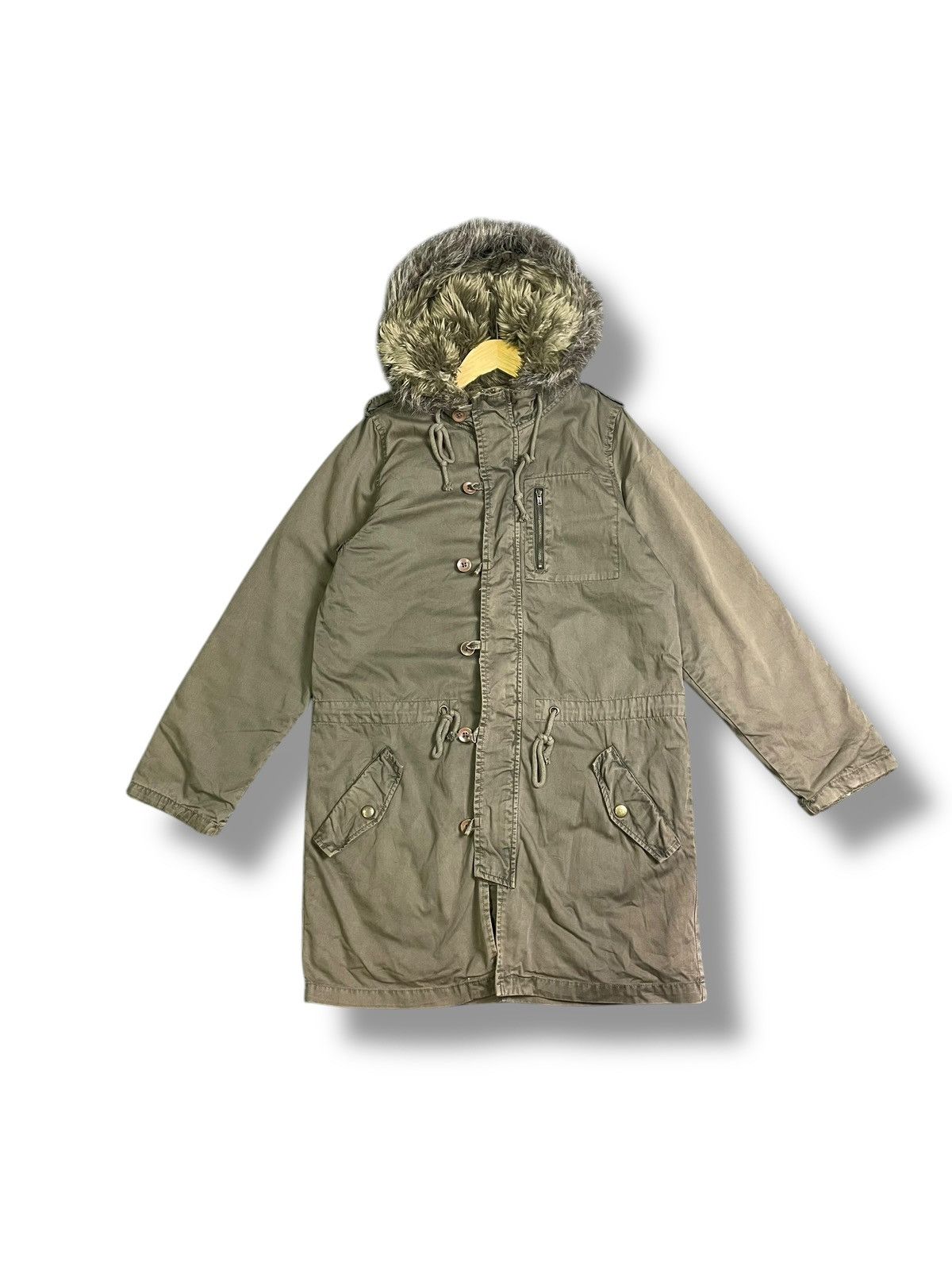 If Six Was Nine × Japanese Brand × Le Grande Bleu (L.G.B.) CLN X Japanese Brand Faux Fur Hooded Flying Jacket (36) Size US S / EU 44-46 / 1 - 1 Thumbnail