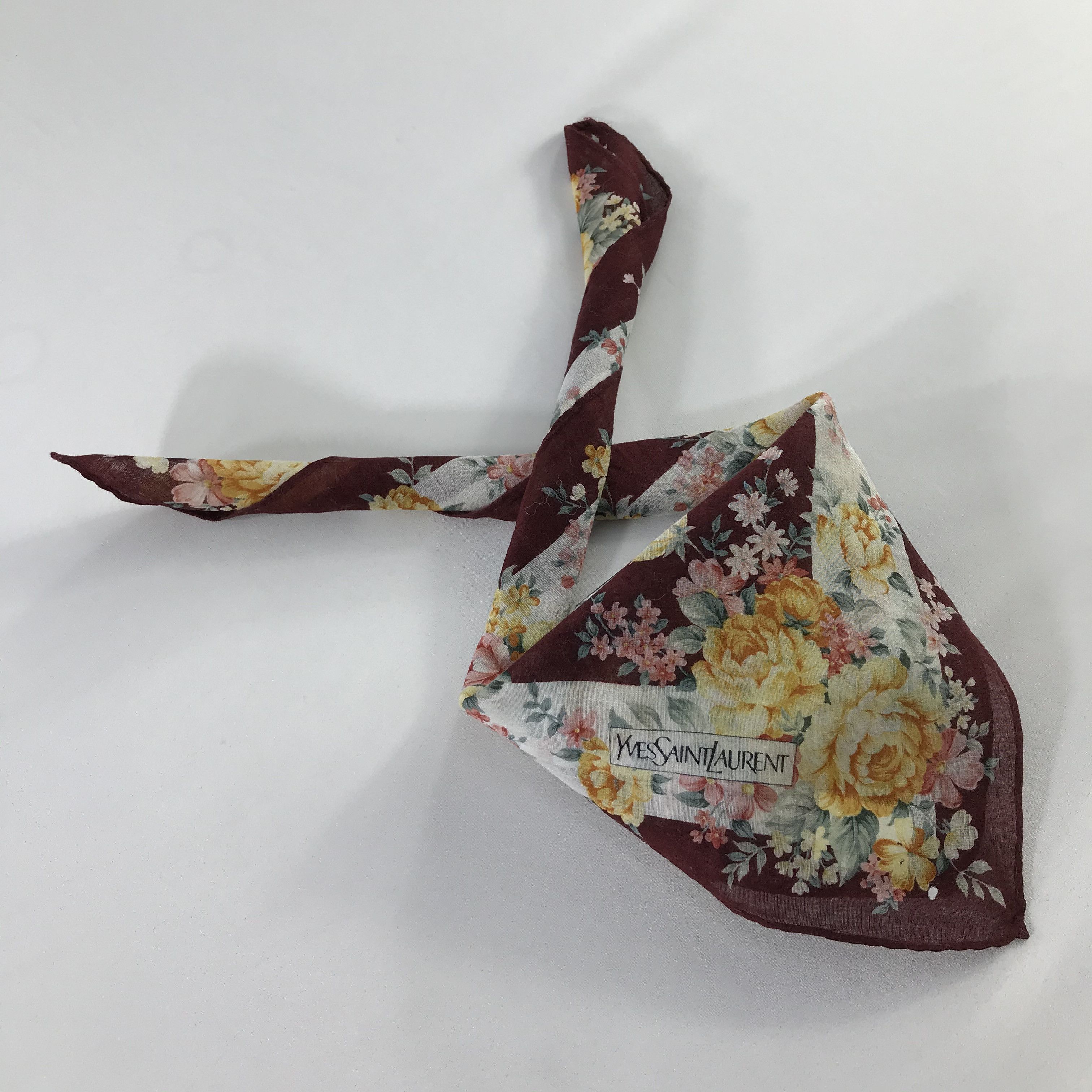 Vintage × Yves Saint Laurent Yves Saint Laurent Bandana / Handkerchief /Neckerchief -S713 Size ONE SIZE - 4 Thumbnail