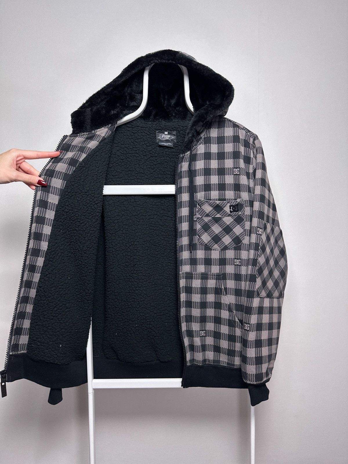DC DC Premium Label Plaid Heavy Zip Up Hoodie Sherpa Size US S / EU 44-46 / 1 - 5 Thumbnail