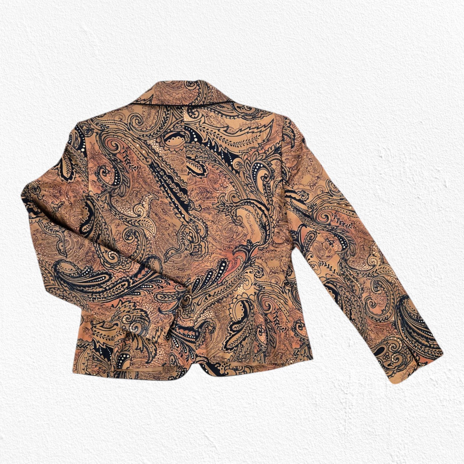 Other Y2K Brown Black Paisley Blazer Jacket Size 6 Petite Size M / US 6-8 / IT 42-44 - 10 Thumbnail