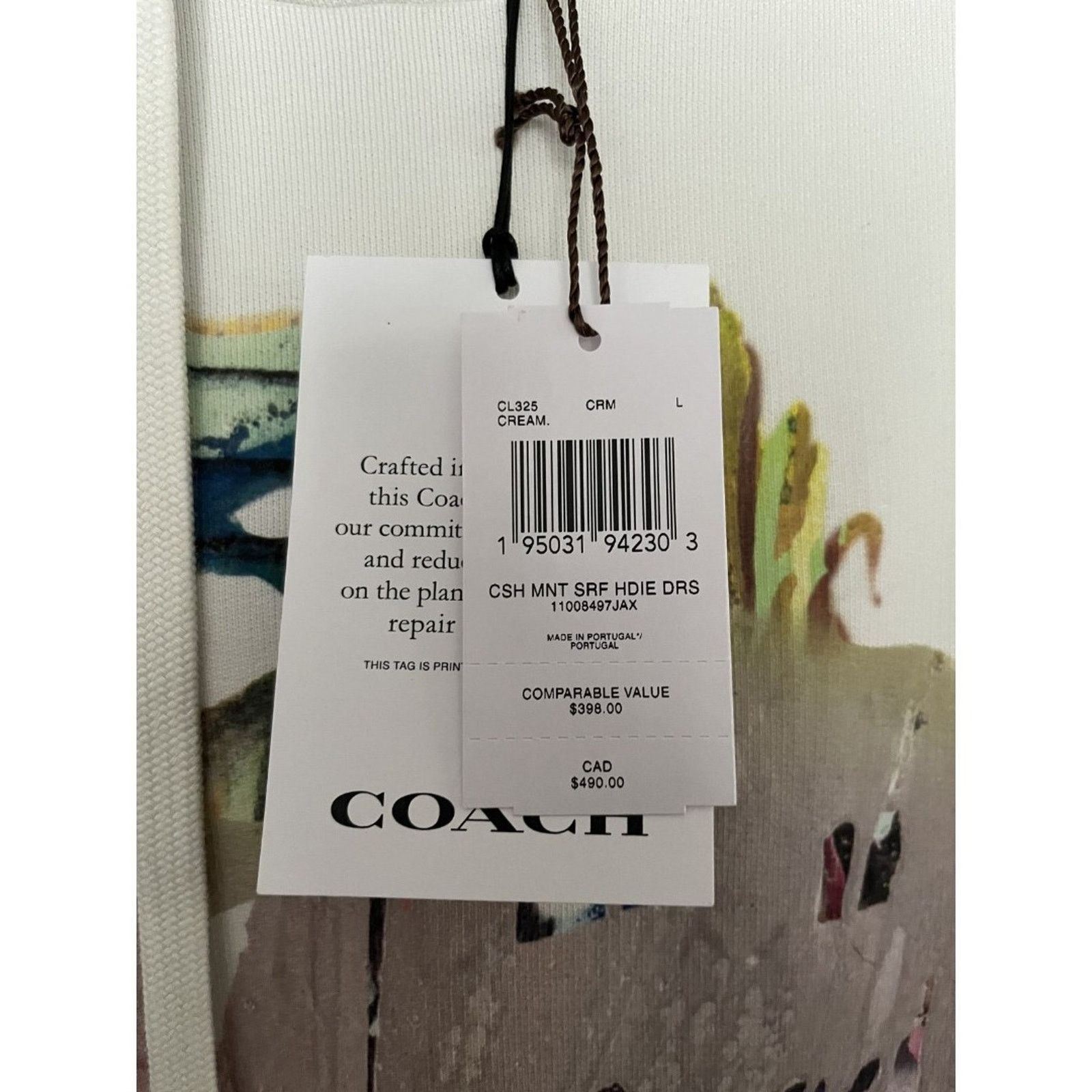 Coach 100% Authentic Coach Mint x Serf Hoodie Dress CL325 Size L Size L / US 10 / IT 46 - 6 Thumbnail