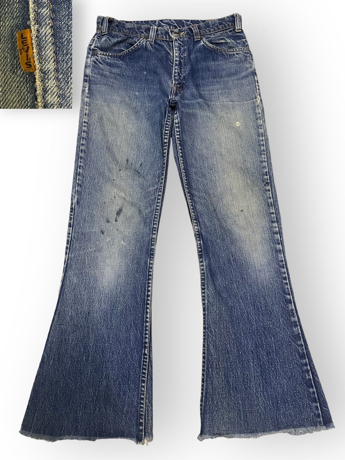 image of Vintage 1960S Levis Orange Tab Big E Stamp 23 Flare Jeans in Blue, Men's (Size 30)