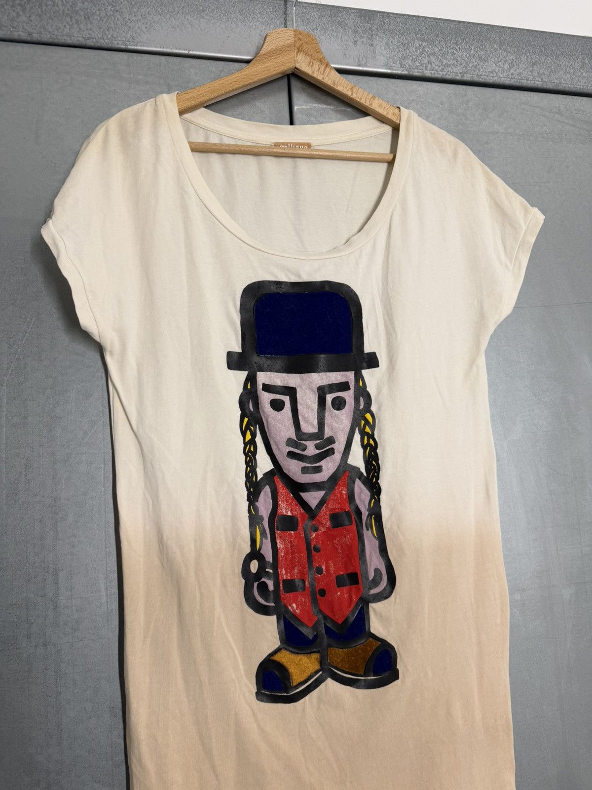 John Galliano Vintage 00s Self Portrait John Galliano Midi Dress / T-Shirt Size XS / US 0-2 / IT 36-38 - 2 Thumbnail