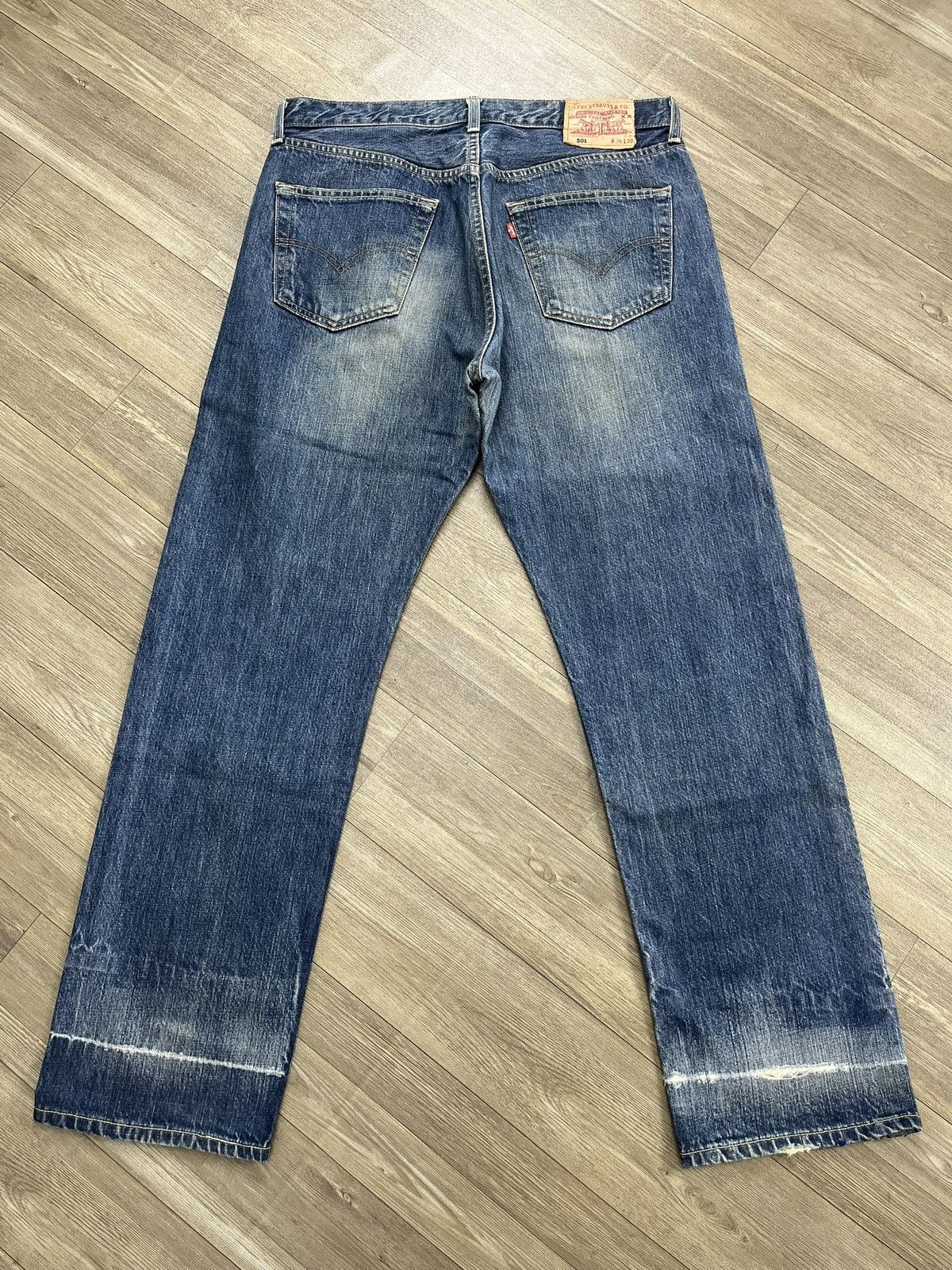 Levi's Vintage Clothing 🇹🇷1990s Vintage Levis 501 34x30 Distressed Faded Blue Jeans Size US 34 / EU 50 - 17 Thumbnail