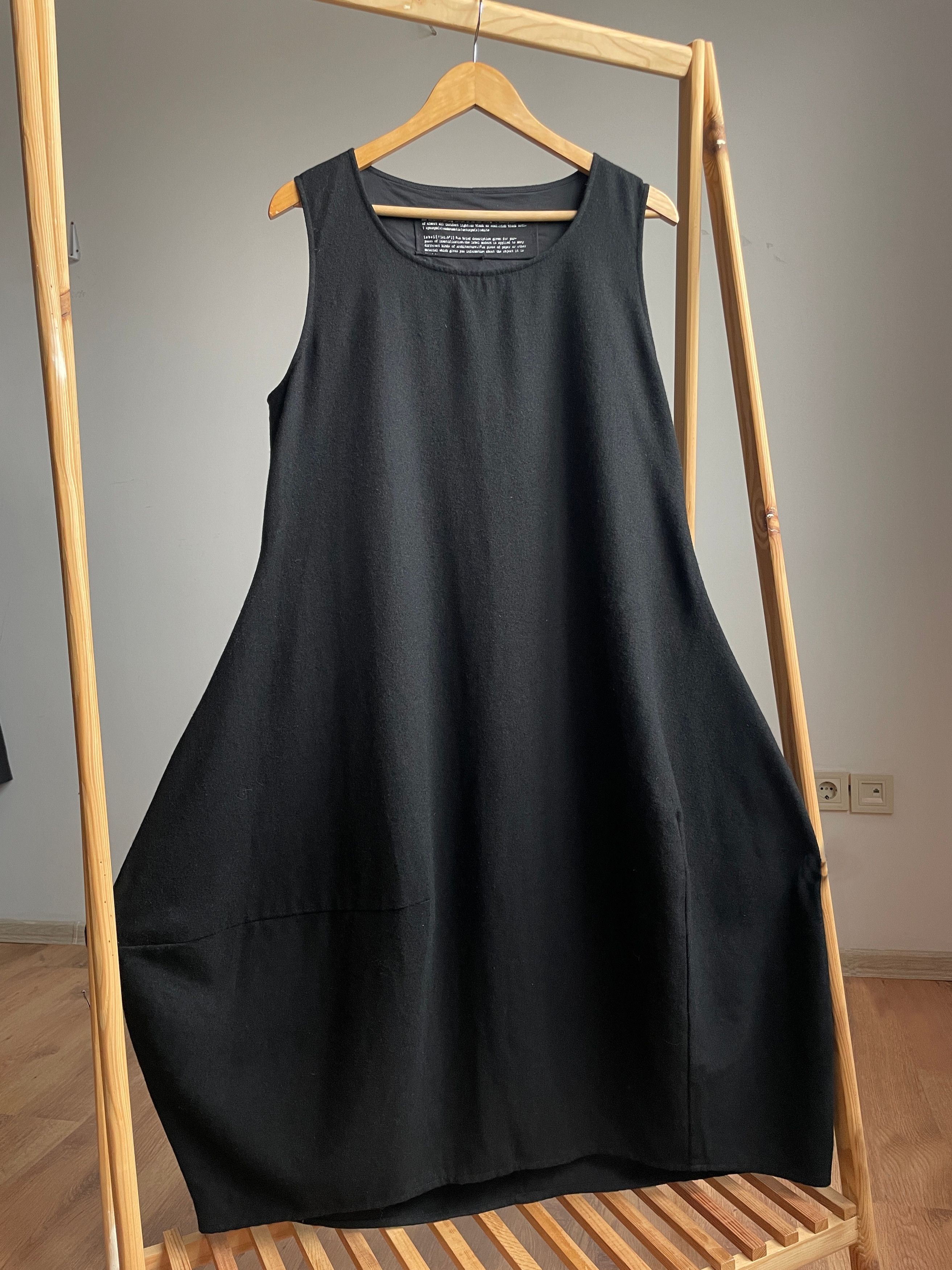 Rundholz Rundholz Black Label Lagenlook Balloon Wool Blend Tank Dress Size L / US 10 / IT 46 - 1 Thumbnail