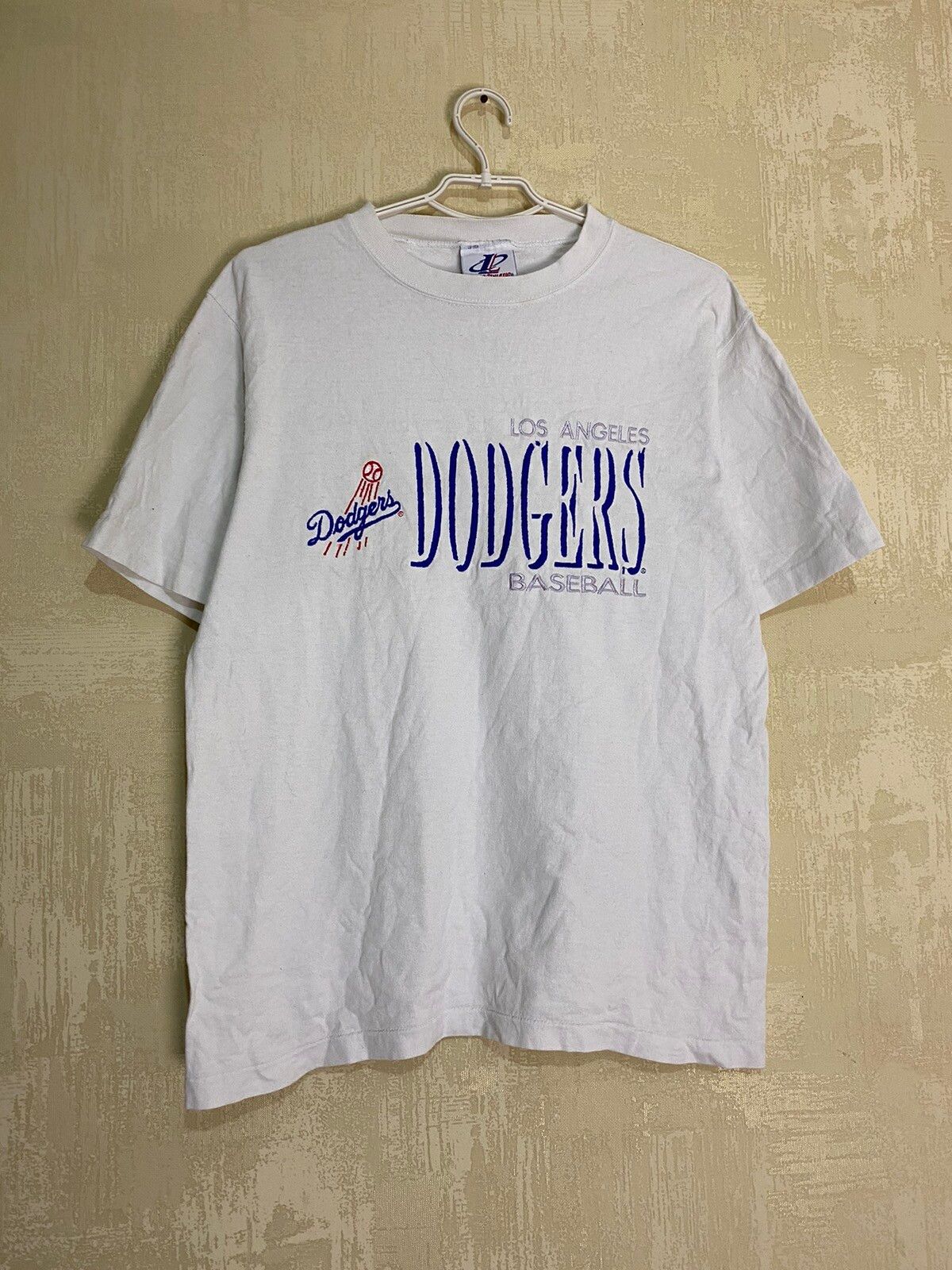 Pre-owned Made In Usa X Vintage 90's Los Angeles Dodgers T-shirt In White