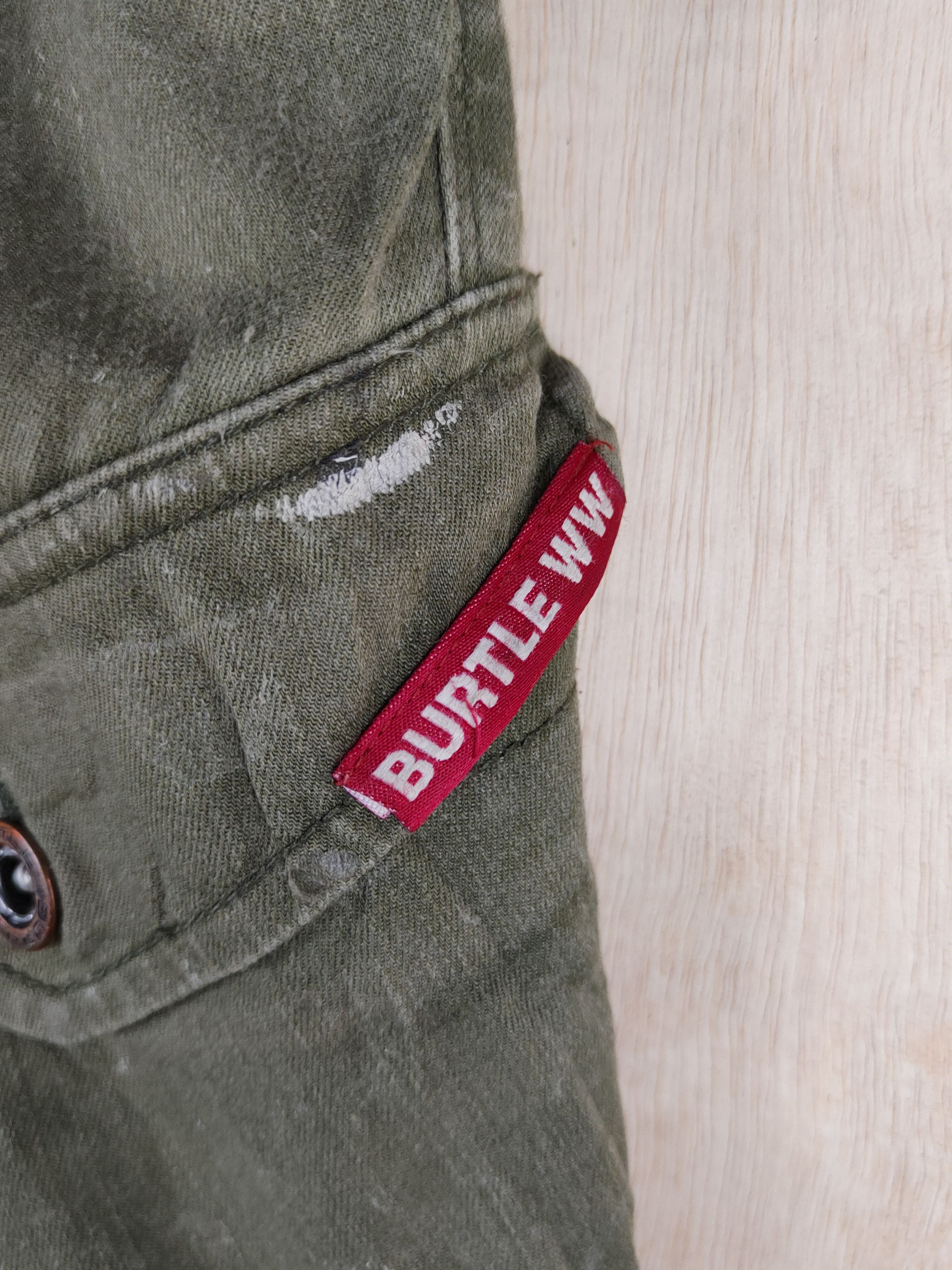 Japanese Brand Burtle Olive Faded Multipocket Tactical Cargo Pants #S2411 Size US 33 - 5 Thumbnail
