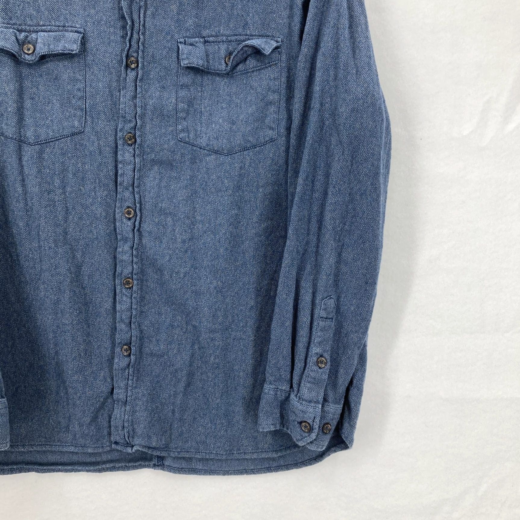 Royal Robbins VINTAGE Royal Robbins Shirt Mens XL Blue Chambray Denim Button Up Long Sleeve Western Size US XL / EU 56 / 4 - 3 Thumbnail