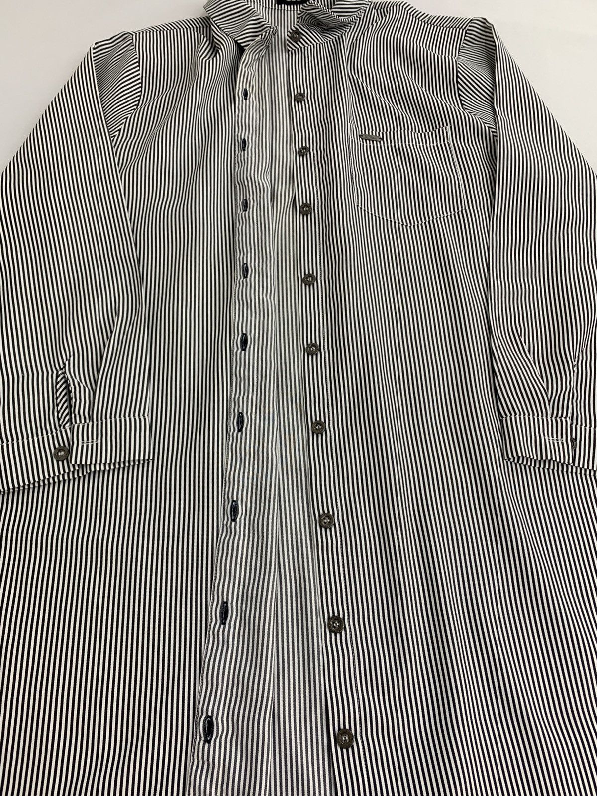 Diesel Diesel Hickory Stripe Selvedge Long Shirt Single Pocket Size L / US 10 / IT 46 - 8 Thumbnail