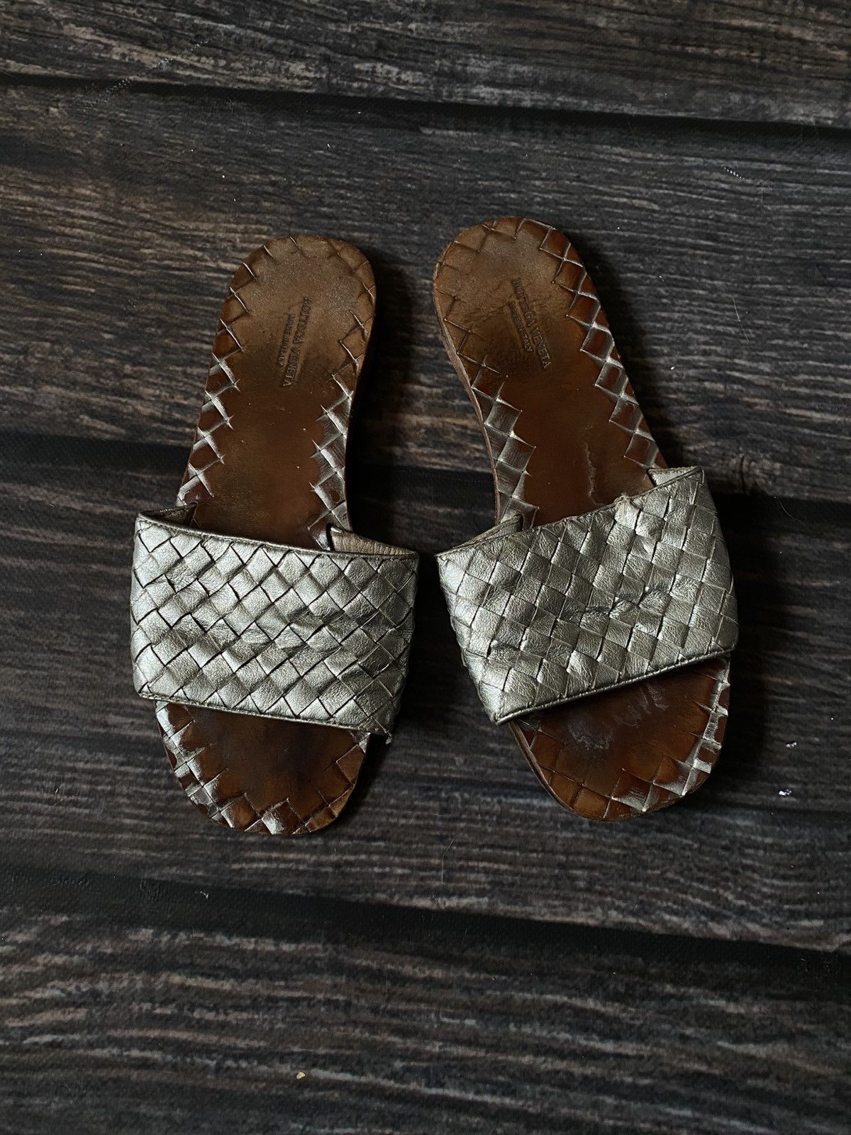 Bottega Veneta × Vintage Bottega Veneta rare leather summer shoes Size US 7 / IT 37 - 1 Thumbnail