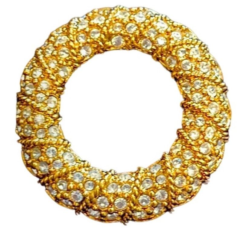 Swarovski Swarovski Brand Brooch Pin Crystal Faceted Stones Gold Size ONE SIZE - 2 Thumbnail