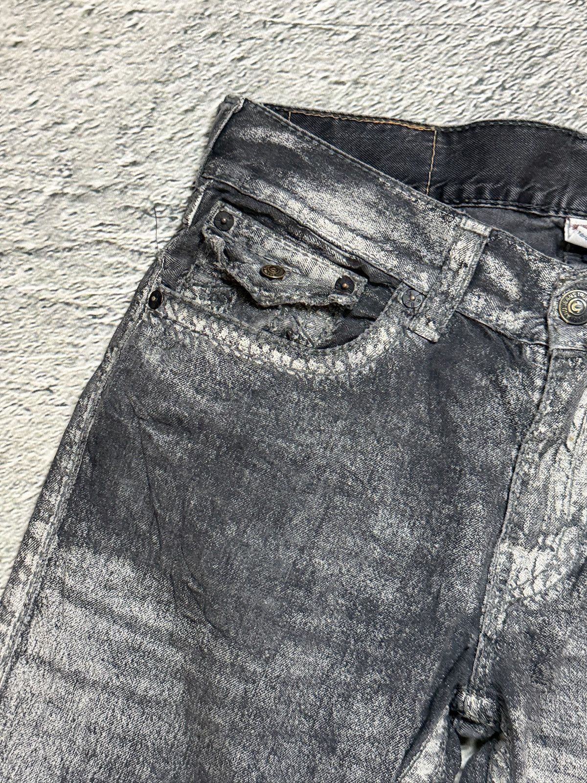 True Religion True Religion black dark grey black painted jeans Ricky Size US 34 / EU 50 - 8 Thumbnail