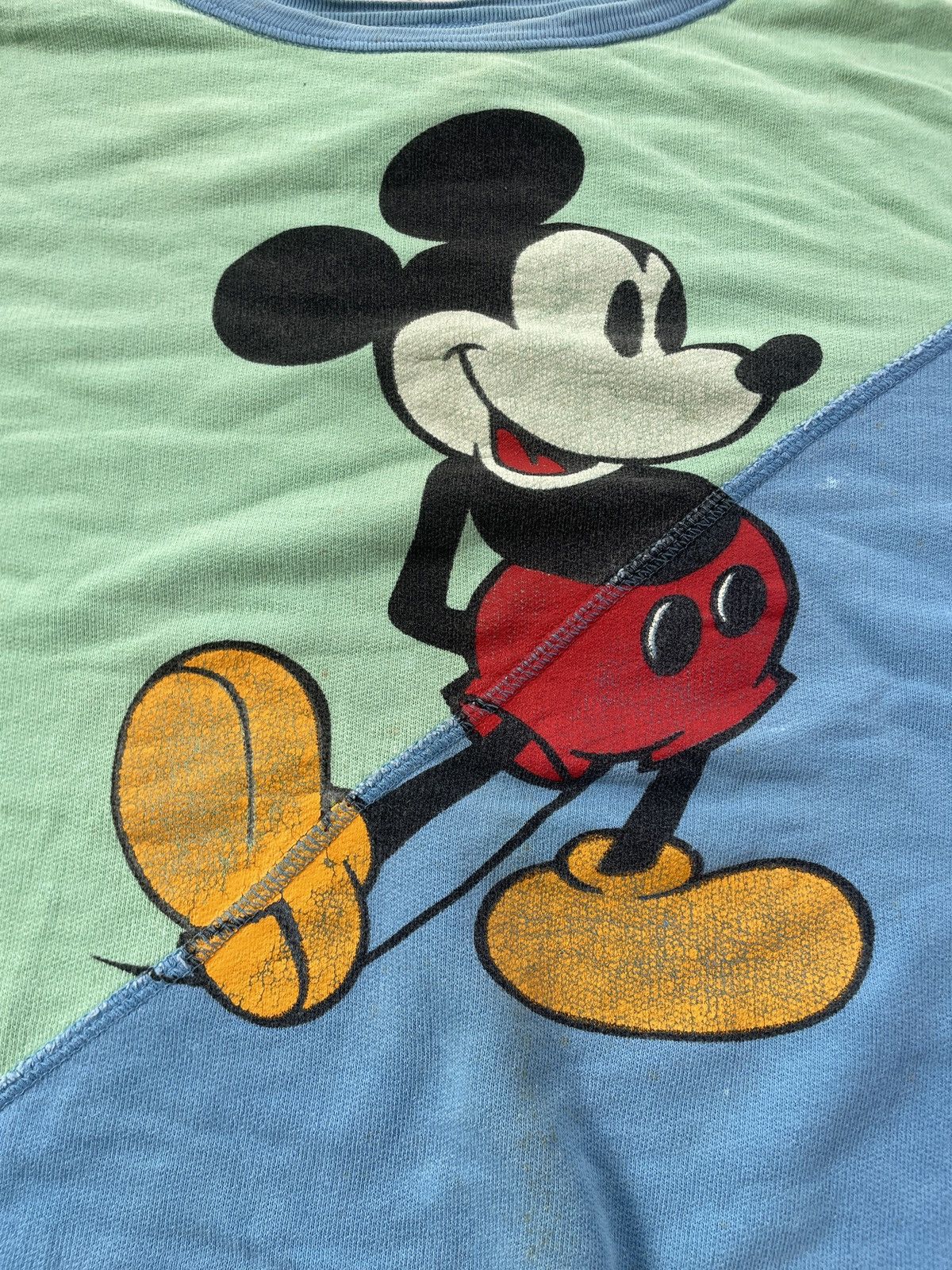 Disney × Mickey Mouse × Vintage Vintage mickey mouse double connecting fabric sweatshirt Size US L / EU 52-54 / 3 - 6 Thumbnail