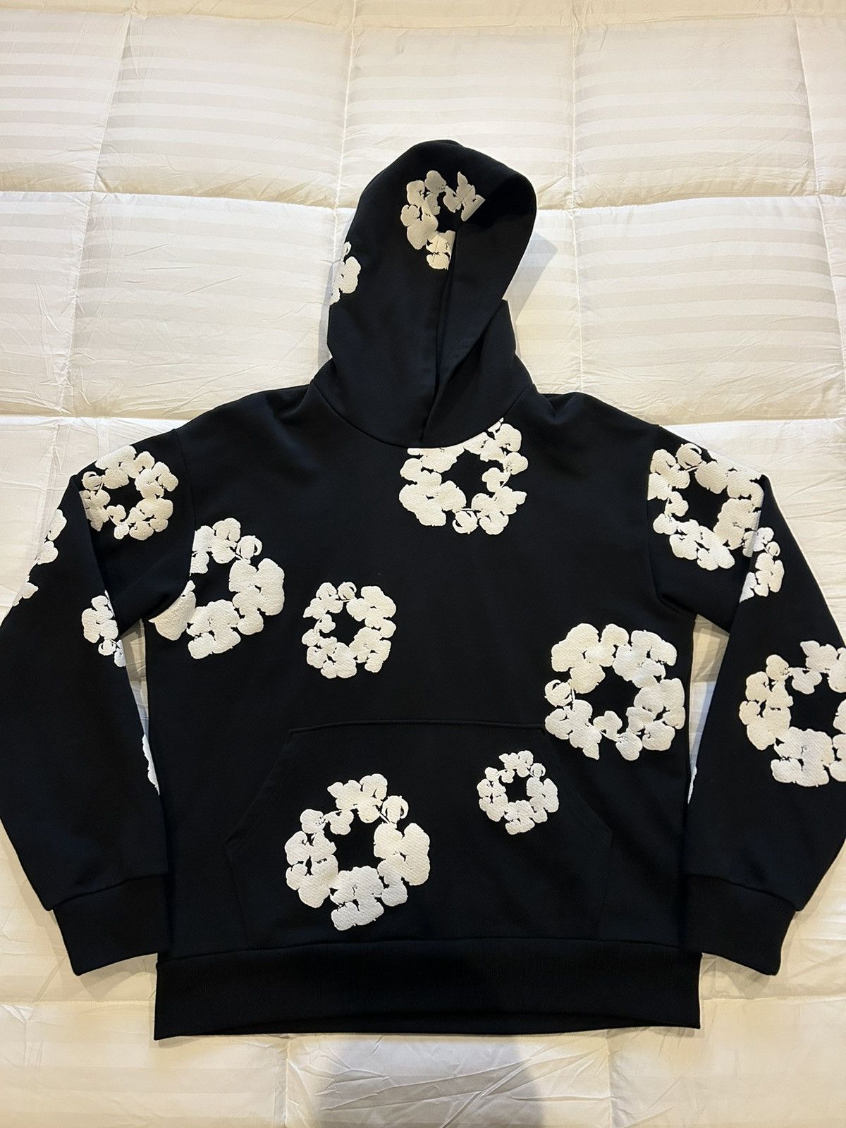 image of Denim Tears Hoodie Size Large Black, Men's