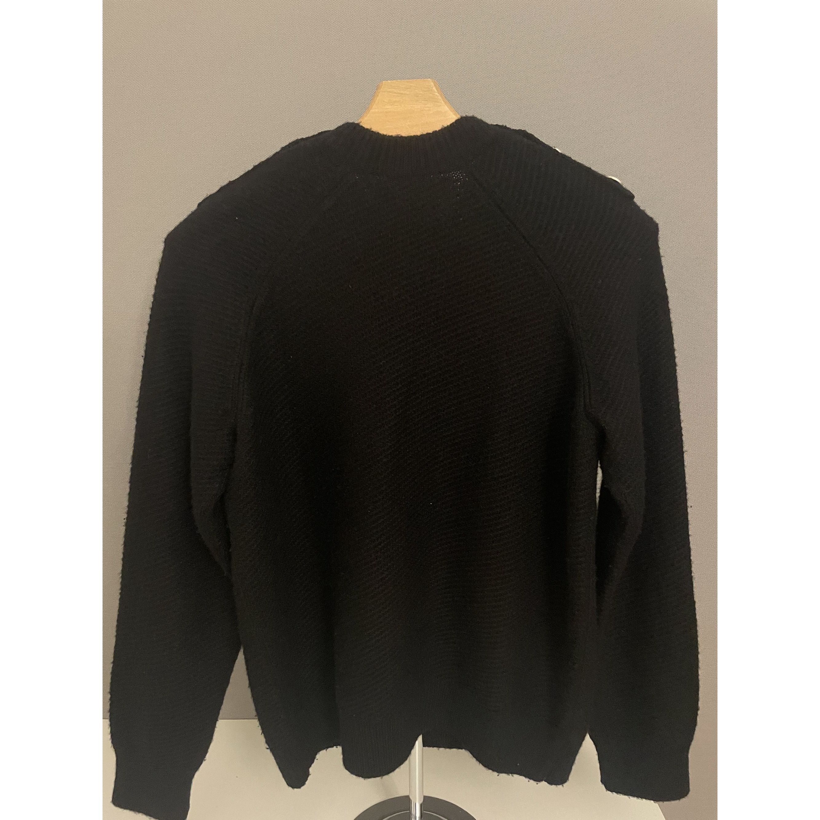 Chanel Chanel Womens Black Wool Knit Sweater With Silver Button Sho Size XS / US 0-2 / IT 36-38 - 5 Thumbnail