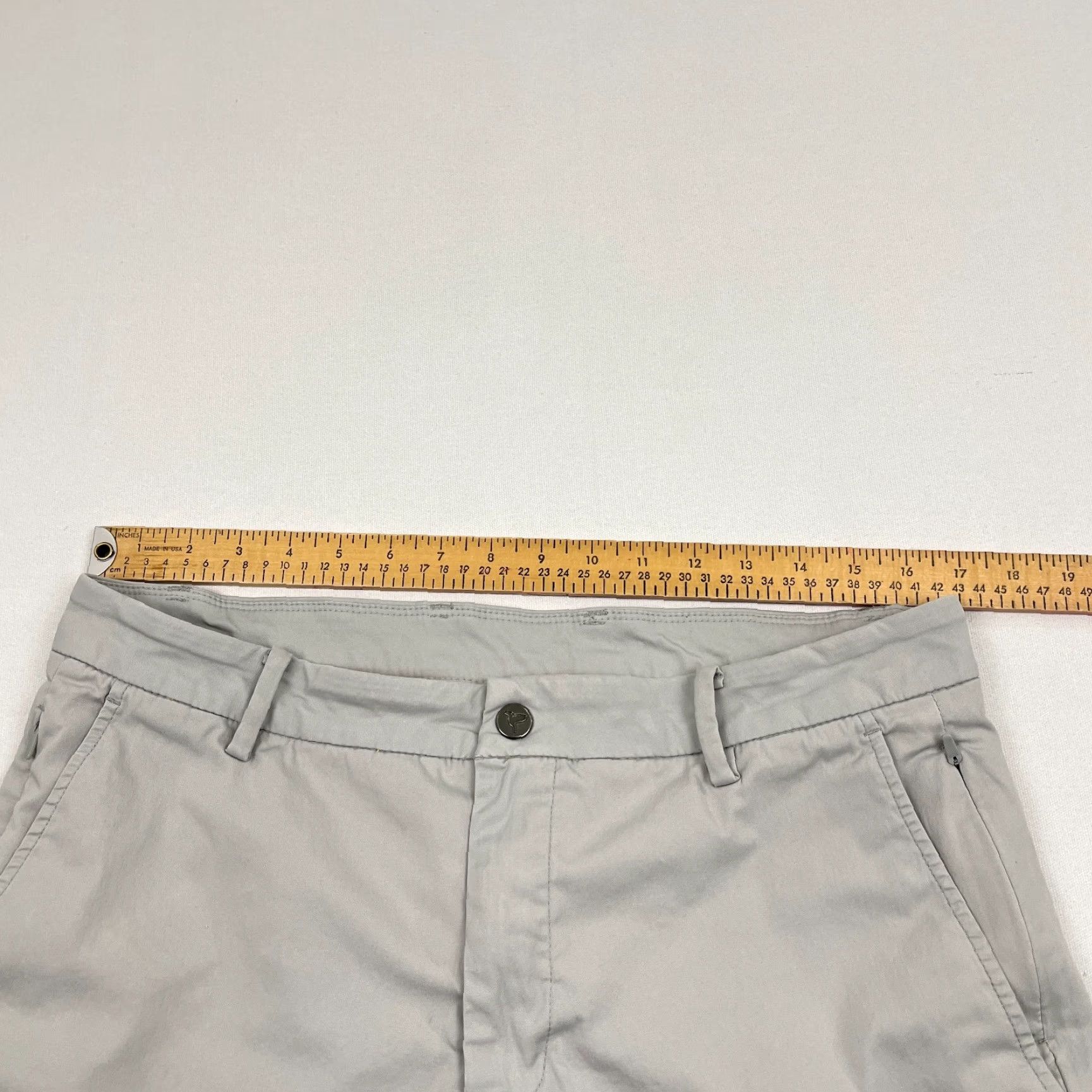 Vintage Bird Dogs Pants Mens 34 x 27 Lined Gray Active Performance Golf Stretch Travel Chino Slim 5-Pocket Front Flat Front Button Zip Casual Mens Size US 34 / EU 50 - 5 Thumbnail