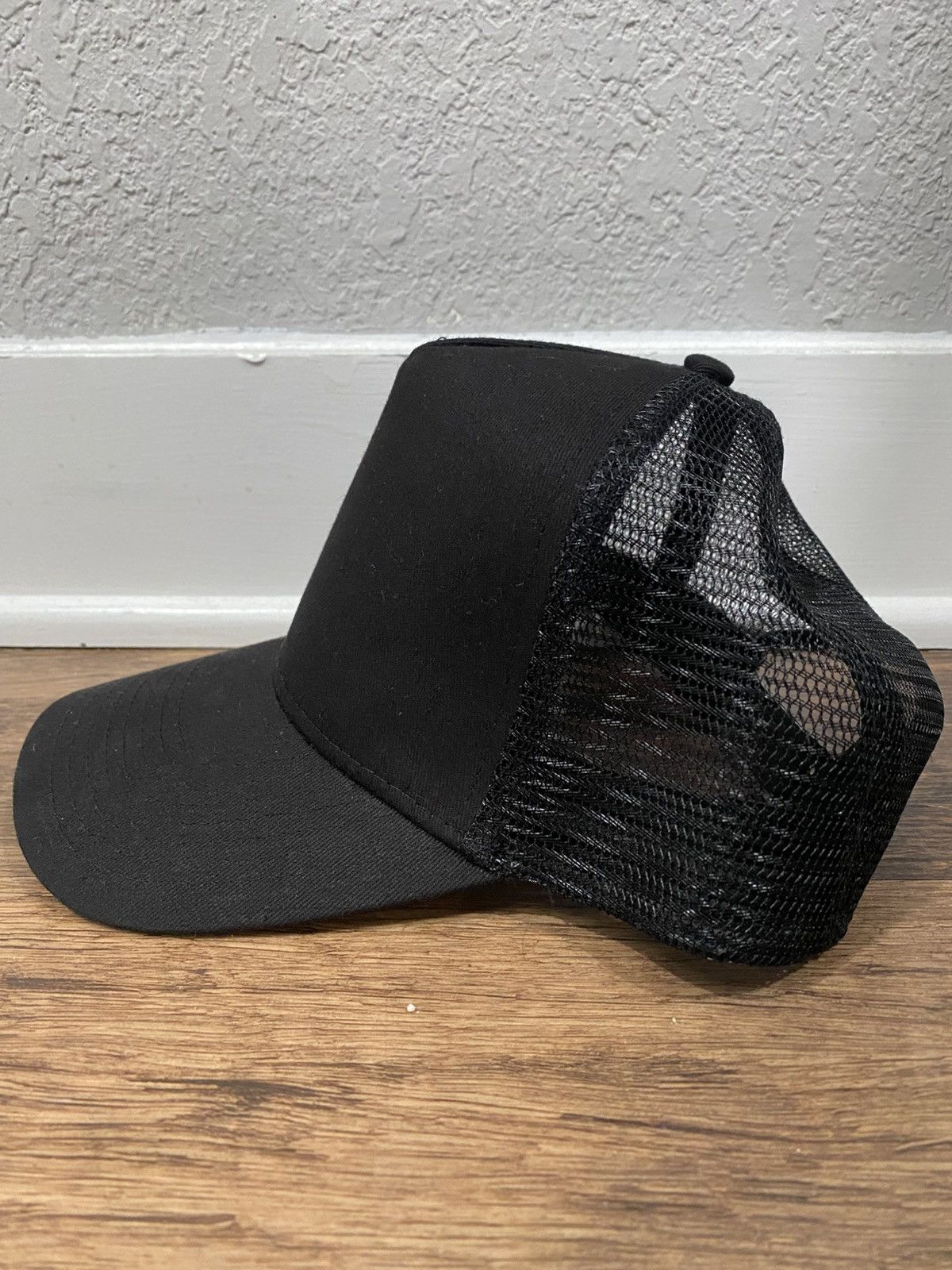Japanese Brand × Vintage Black Twill Trucker Hat Size ONE SIZE - 2 Thumbnail