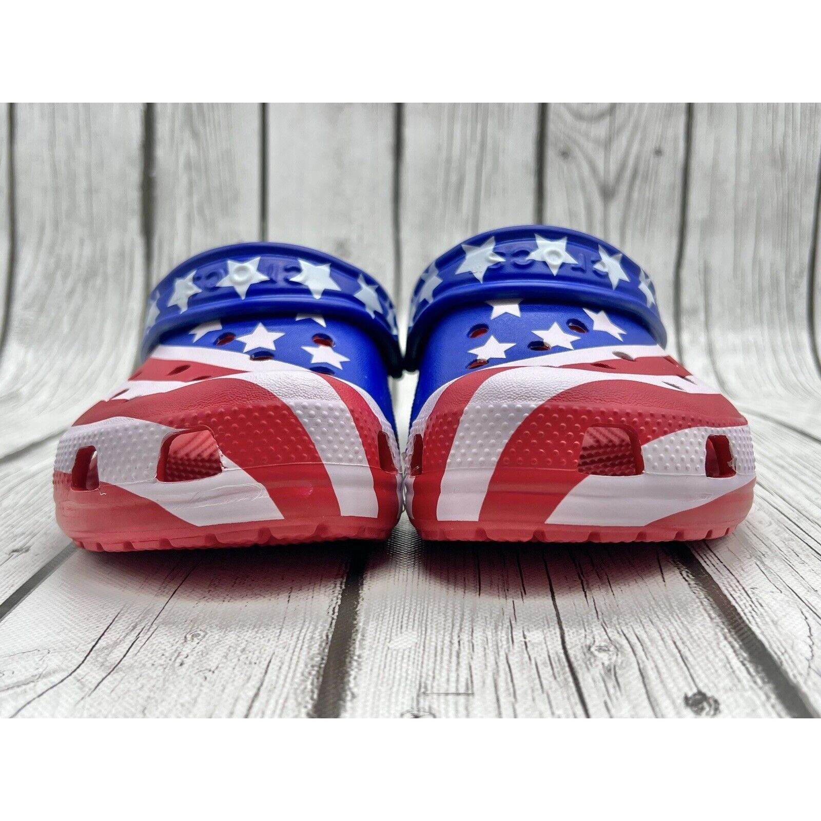 Crocs Size 7M/9W - Crocs Classic American Flag Clog - 205974 90H Size US 7 / EU 40 - 5 Thumbnail