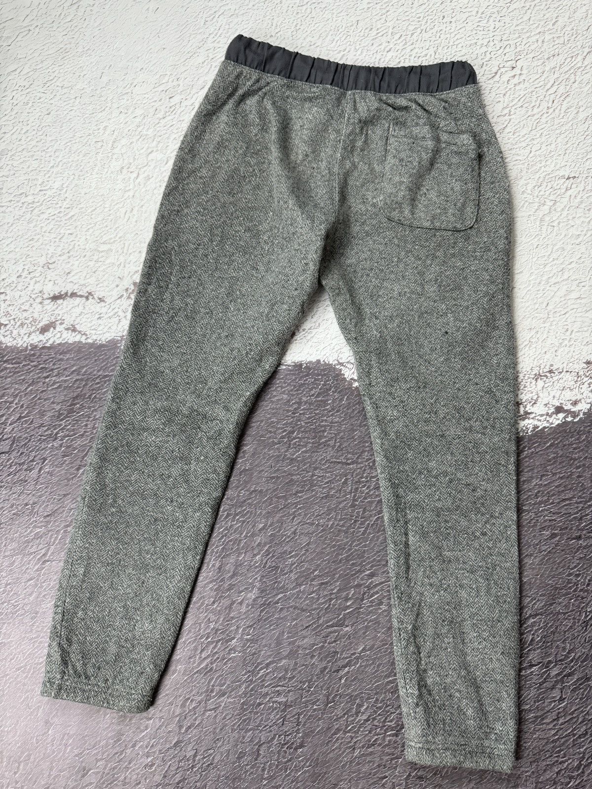 Japanese Brand × Vintage Herringbone grey Japan clothing sweat track pants Size US 32 / EU 48 - 2 Thumbnail