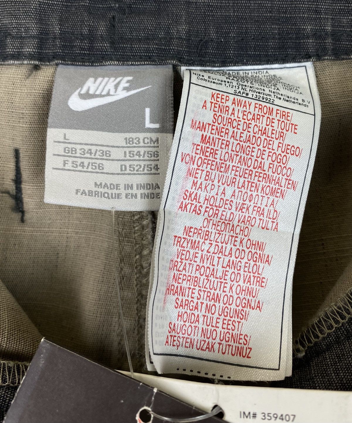Nike Vintage Y2K Nike Washed Cargo Pants Travis Schott Style Grey Size US 34 / EU 50 - 8 Thumbnail