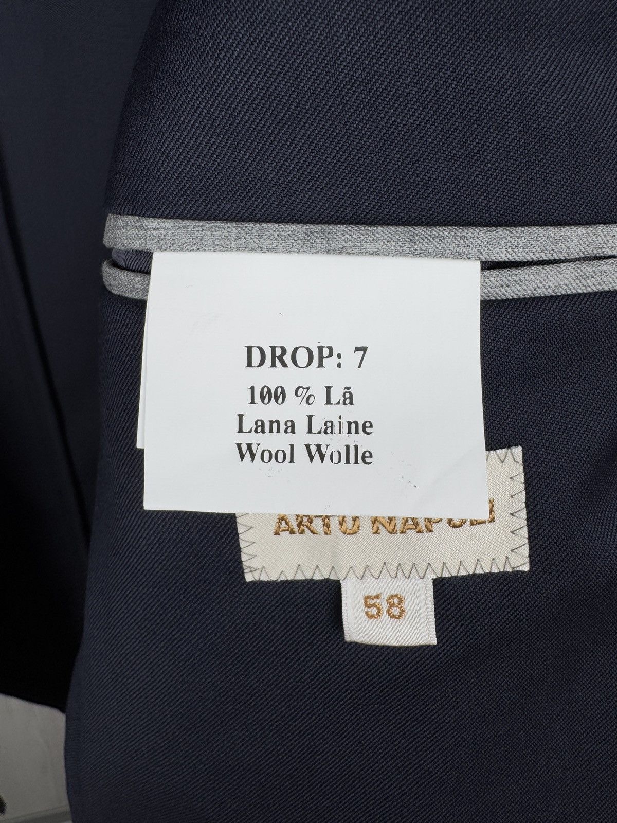 Other Artu Napoli Navy Blue unlined travel jacket wool blazer Size 48R - 11 Thumbnail