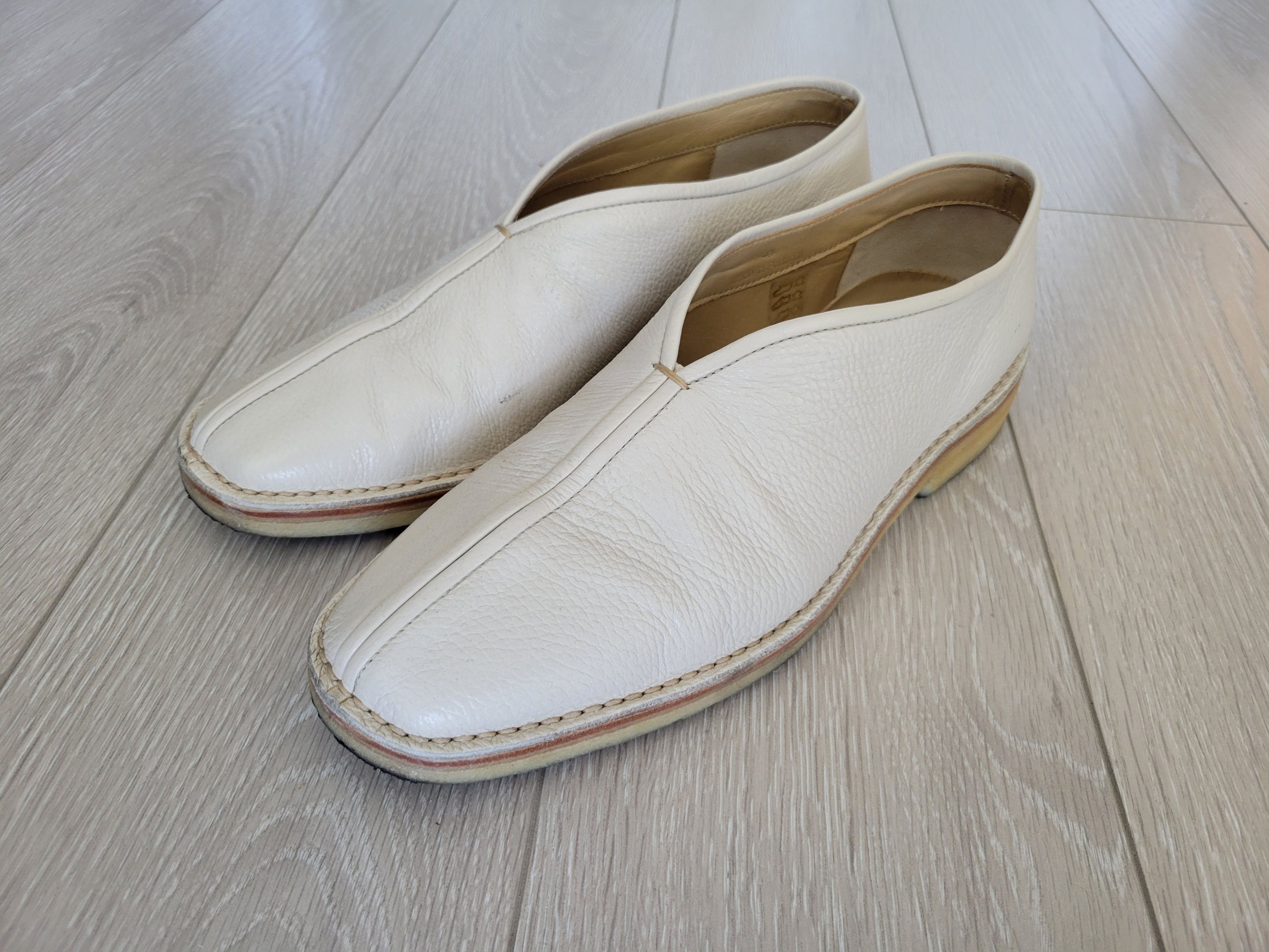 Lemaire Lemaire Piped Leather Loafers in Off-white | Grailed