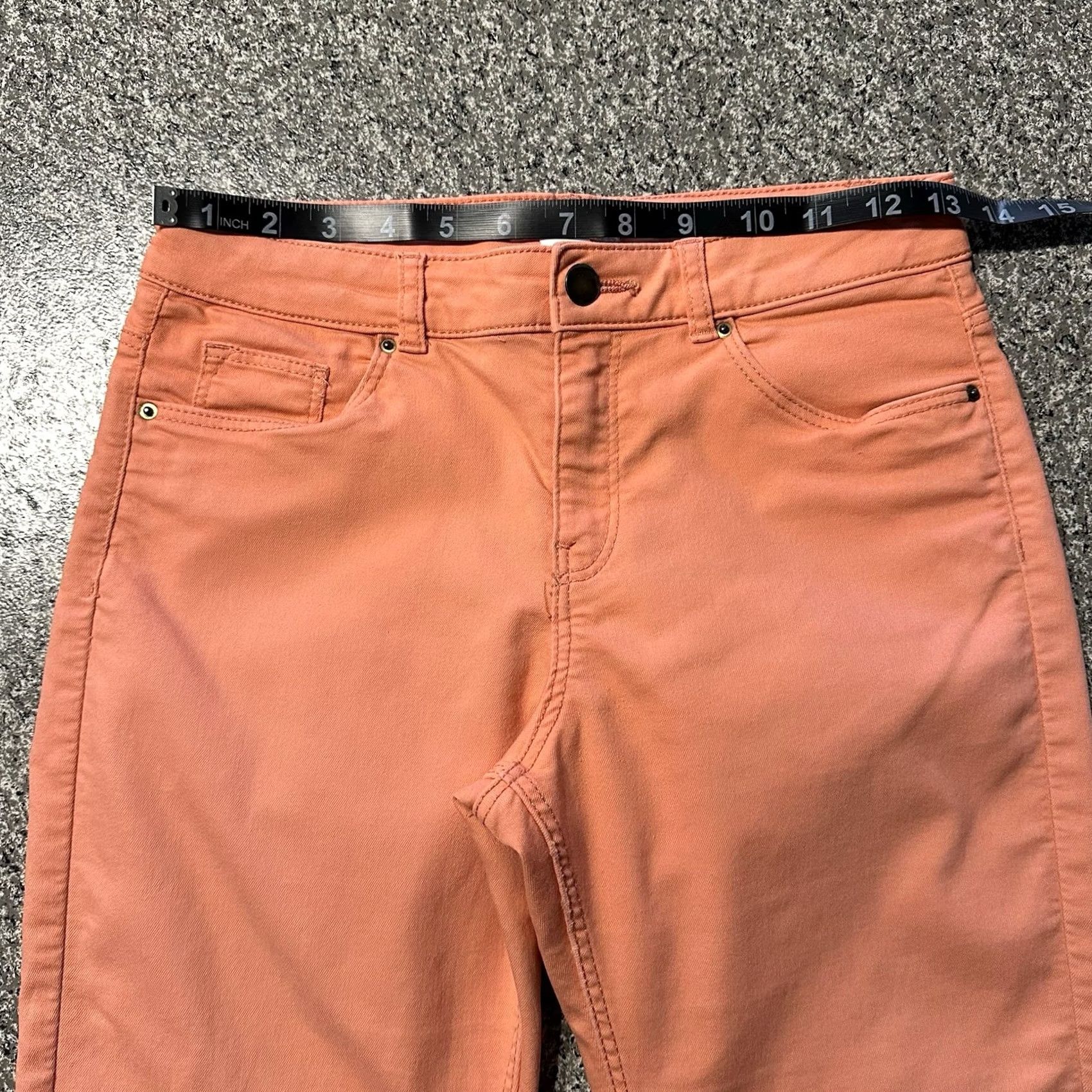 H&M H&M Pants Womens 6 Jegging Skinny Mid Rise Stretch Peach Orange 26x29 Front Button Zip Casual Size 26" / US 2 / IT 38 - 7 Thumbnail