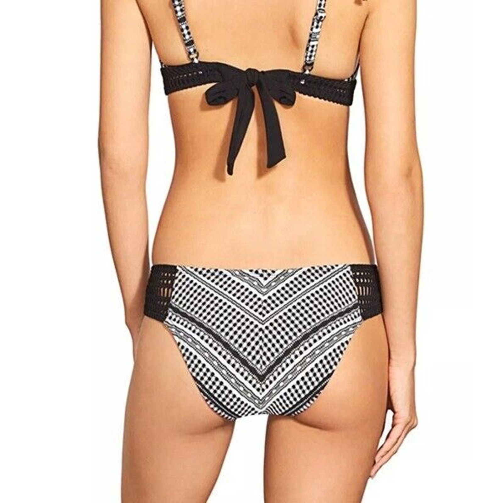 Other NWT ROBIN PICCONE Avery Gingham Crochet Bikini Bottom XS Size XS / US 0-2 / IT 36-38 - 4 Thumbnail