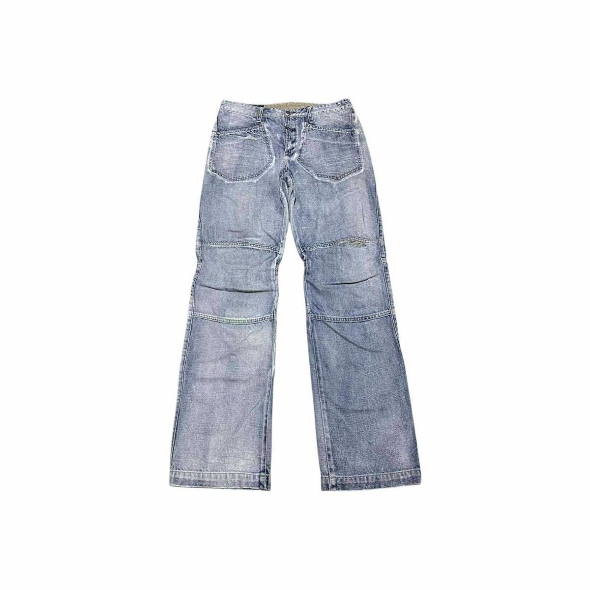 Marithe + Francois Girbaud 🔥Y2K Marithe Francois Girbaud Baggy Flared Denim Distressed Size US 32 / EU 48 - 1 Thumbnail
