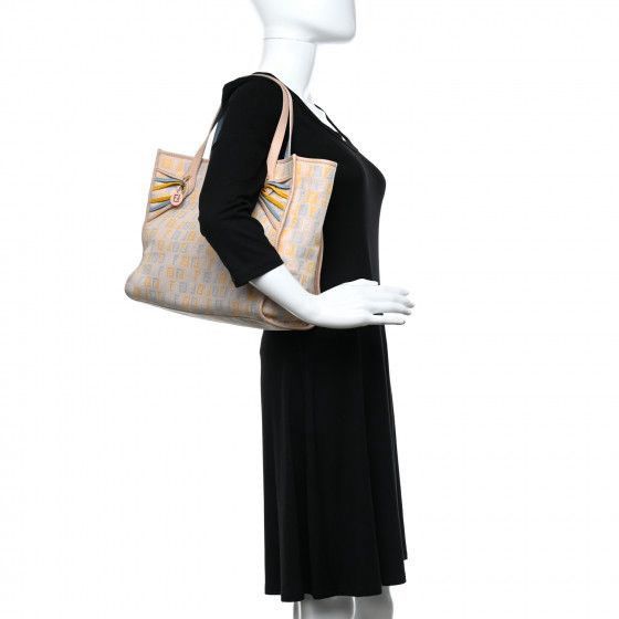 Fendi Authentic Fendi Zucchino Vitello Multicolour Tote Bag Size ONE SIZE - 12 Thumbnail