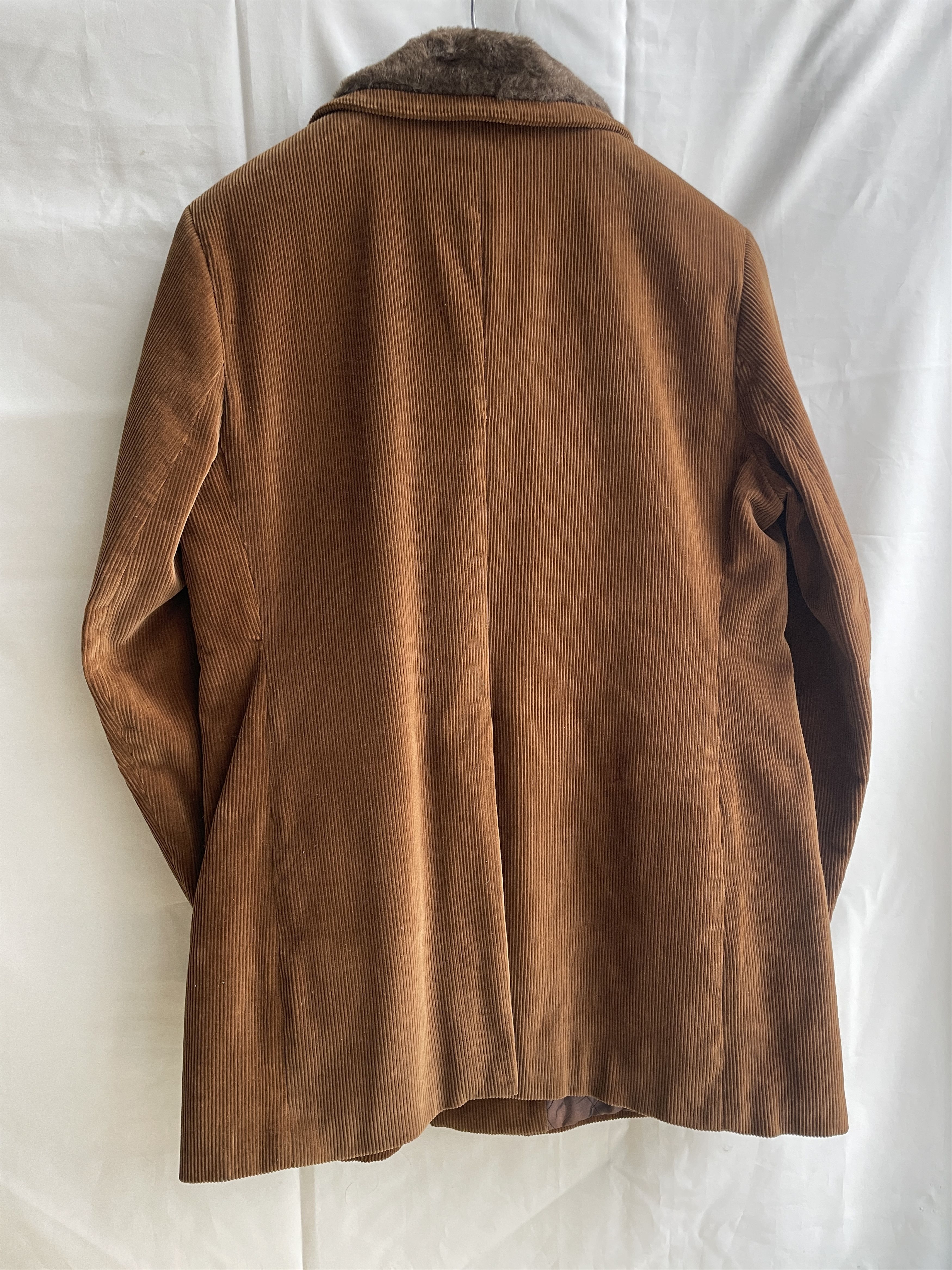 Burton Burton Vintage 60s 70s Borg Corduroy Double Breasted Coat Size US L / EU 52-54 / 3 - 2 Thumbnail