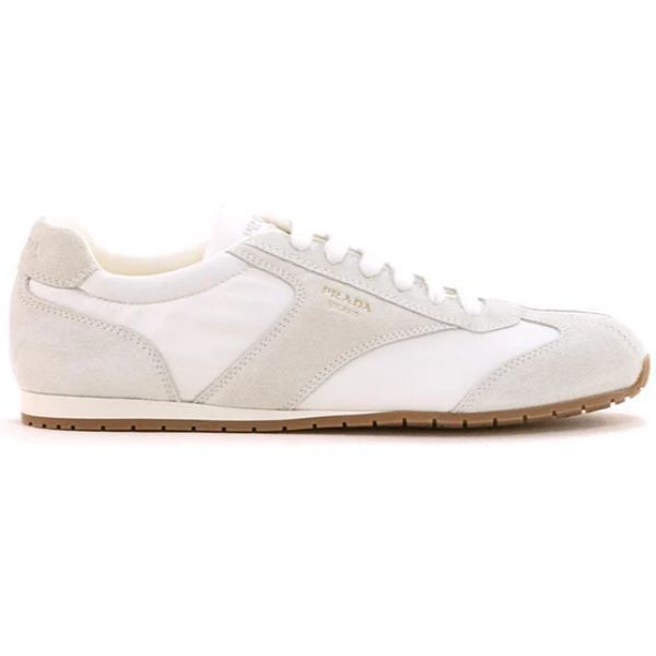 Suede Nylon Sneakers in White, Men's (Size 9)