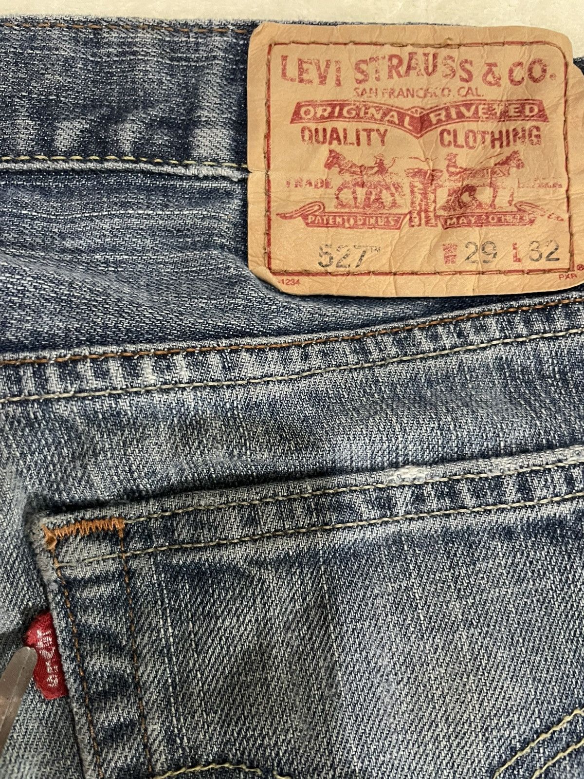 Levi's Vintage Levi’s Low Boot Cut Distressed Denim Jeans Size US 30 / EU 46 - 14 Thumbnail