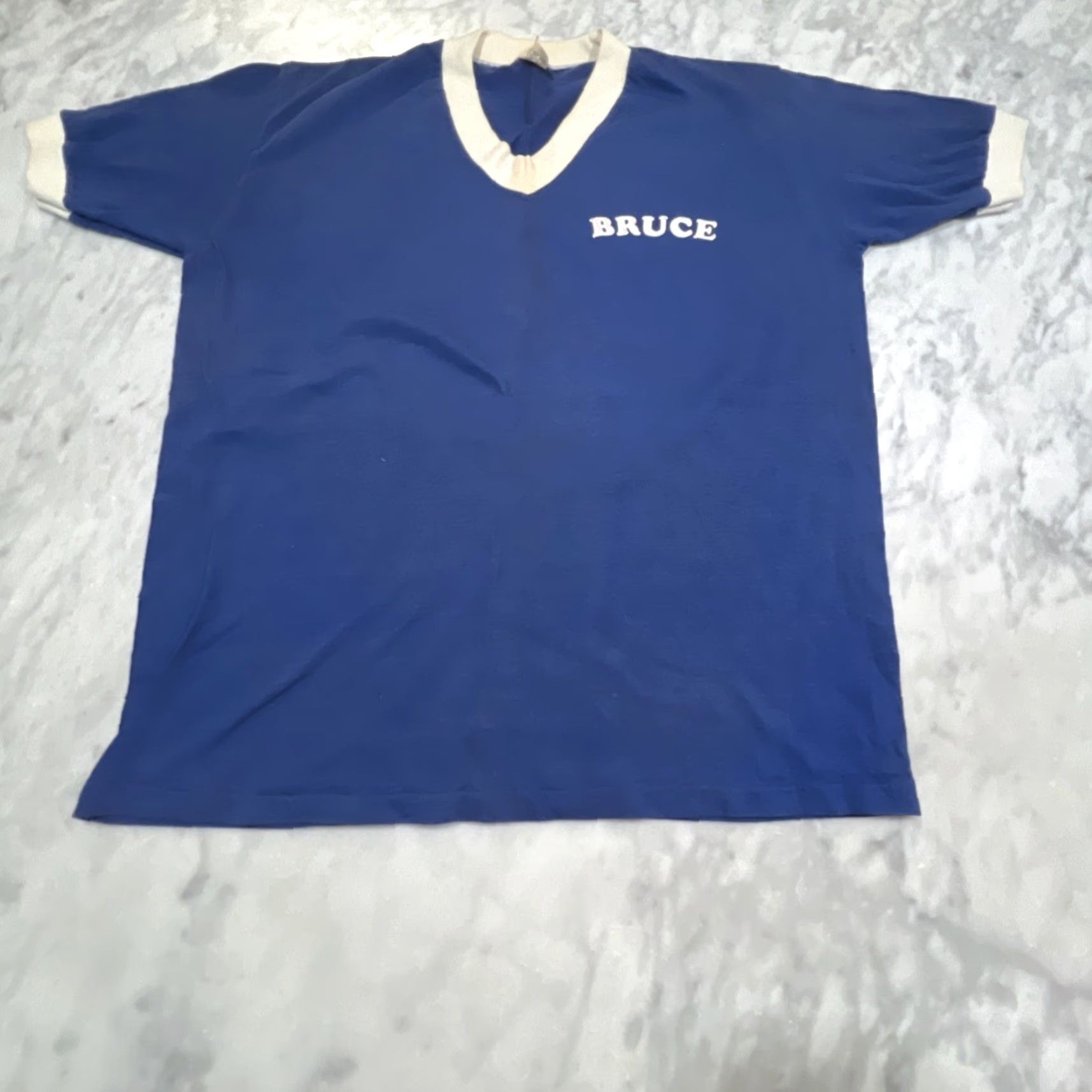 Vintage VINTAGE Pepperdine University “Bruce” Sports Ringer T Shirt XL Blue Men Size US XL / EU 56 / 4 - 4 Thumbnail