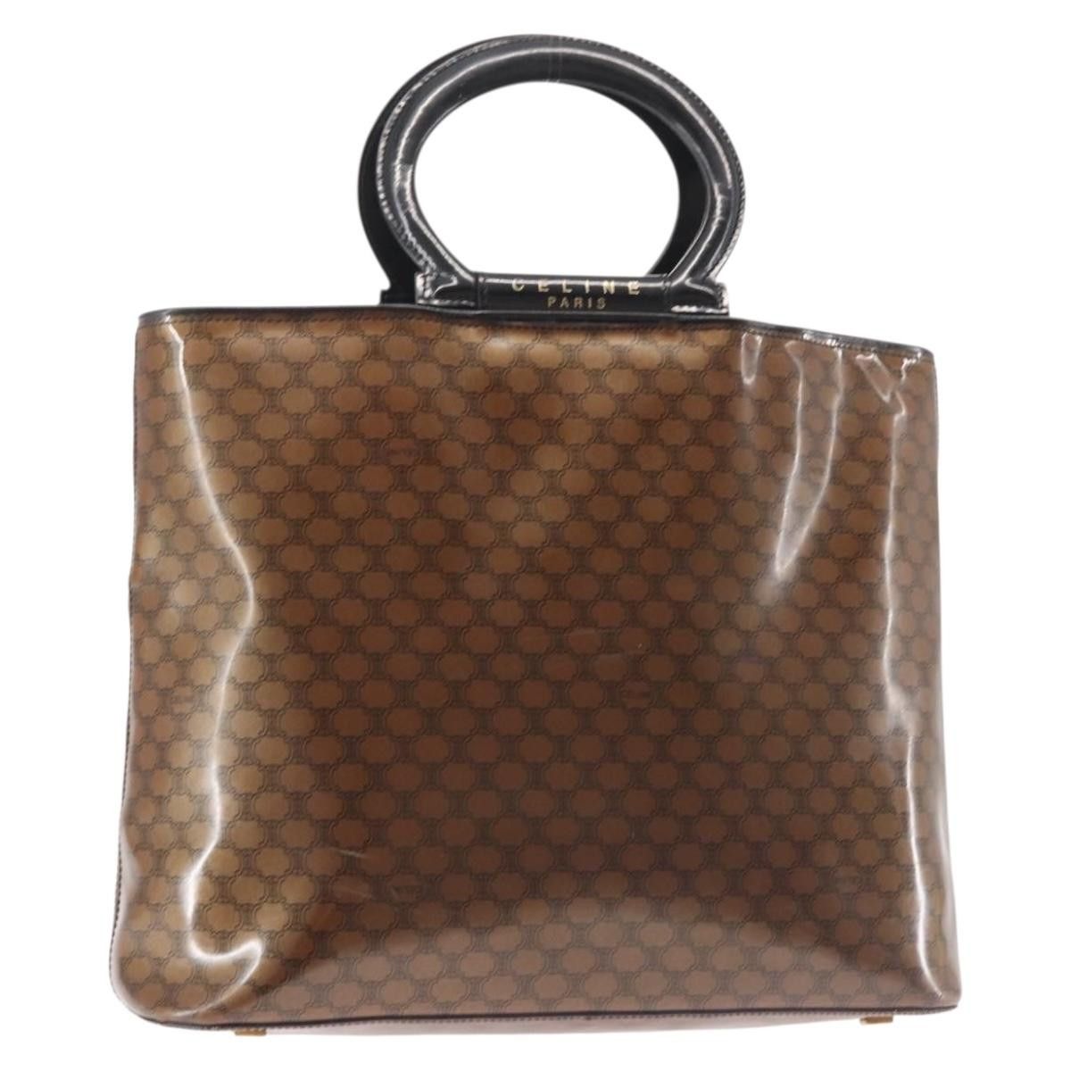 Celine CELINE Macadam Canvas Hand Bag Brown Gold Size ONE SIZE - 1 Thumbnail