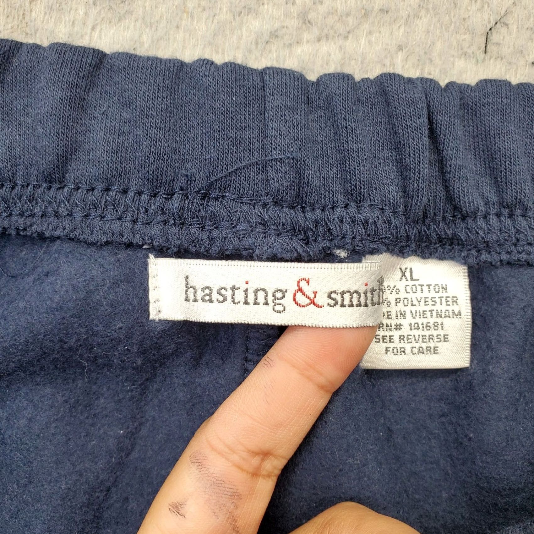 Vintage Hasting & Smith Sweatpants Womens XL Blue Comfort Straight Leg Elastic Waistband Size 40" / US 18 - 8 Thumbnail