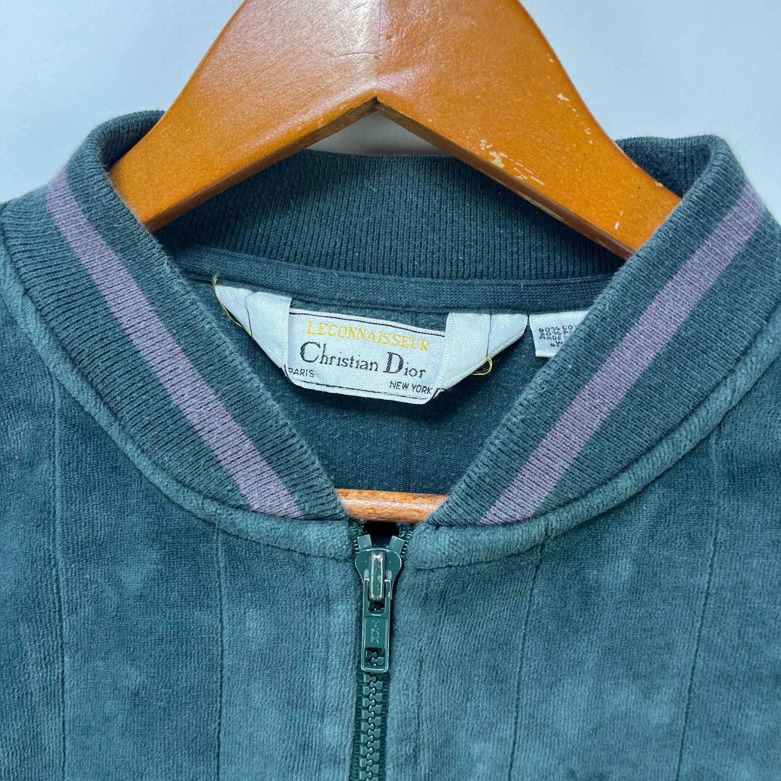 Christian Dior Monsieur Vintage Christian Dior Velour Track Jacket 80s Large Size US L / EU 52-54 / 3 - 4 Thumbnail