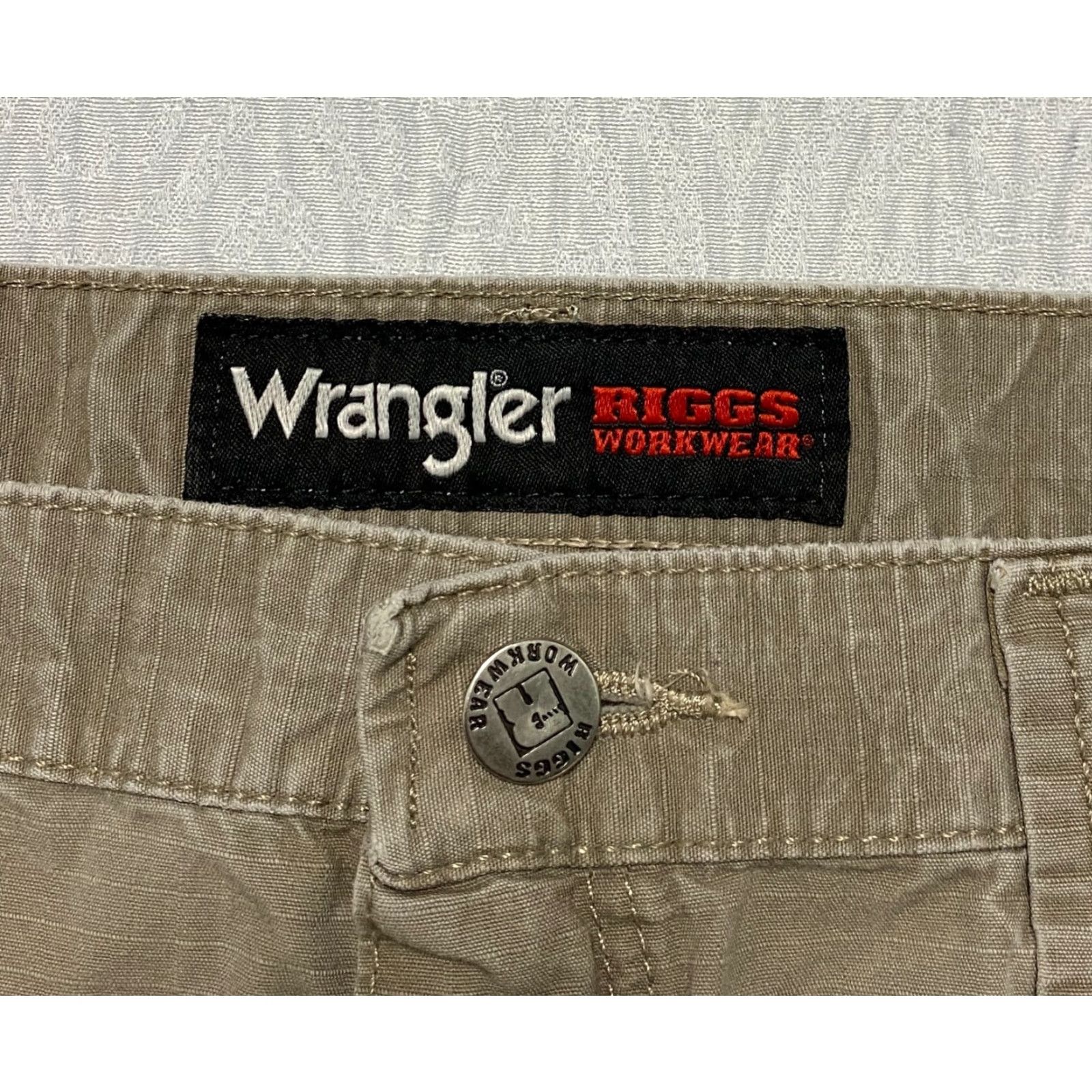 Wrangler VINTAGE Wrangler Riggs Workwear Pants Mens 38×34 Beige Ripstop Straight Carpenter Size US 38 / EU 54 - 5 Thumbnail