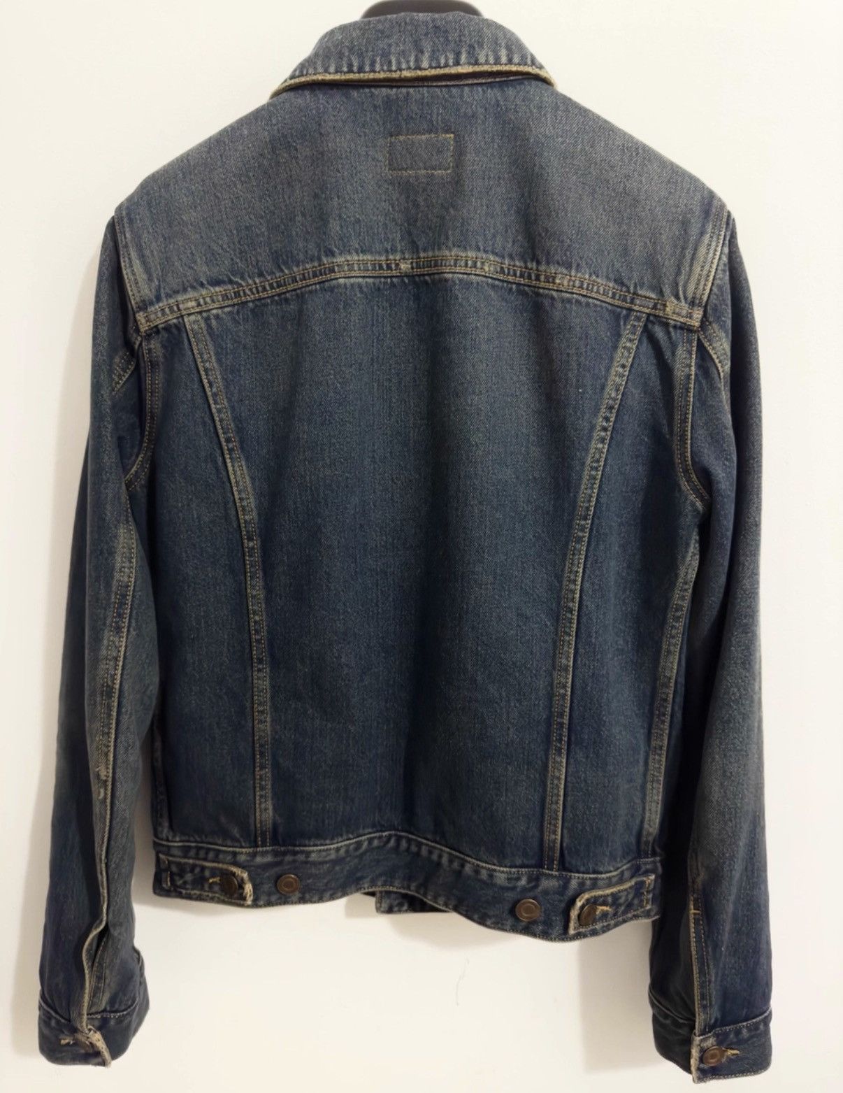 Saint Laurent Paris Saint Laurent (SLP)15SS Vintage Dark Blue Basic Denim Jacket Size US S / EU 44-46 / 1 - 2 Thumbnail