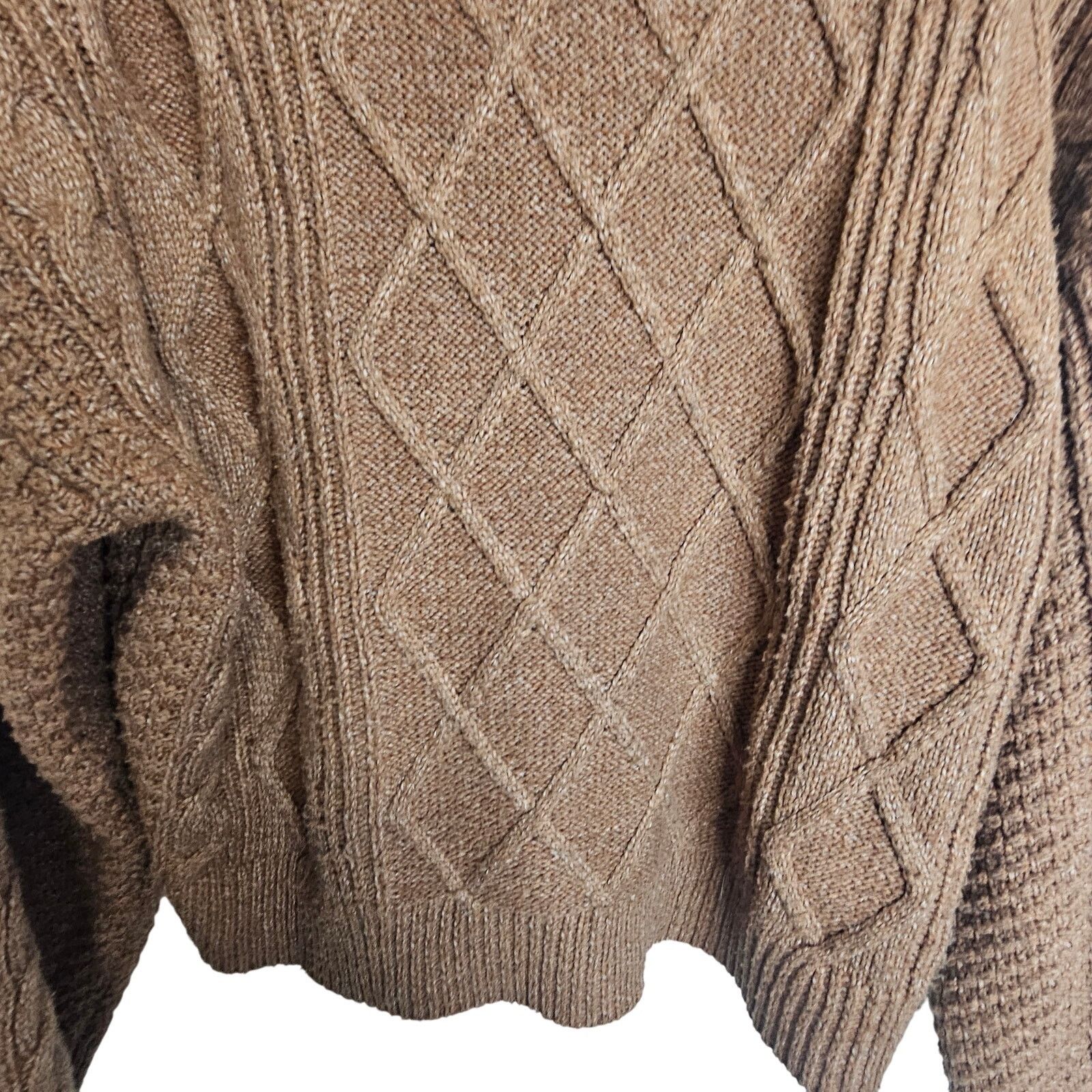 Elie Tahari Elie Tahari Womens Cable Knit Fisherman Turtleneck Sweater M Size M / US 6-8 / IT 42-44 - 3 Thumbnail