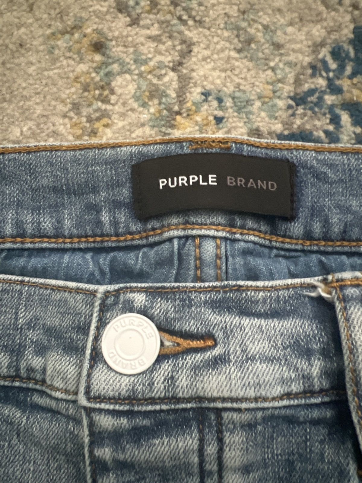 Purple White Paint Splatter Purple Jeans Size US 36 / EU 52 - 7 Thumbnail