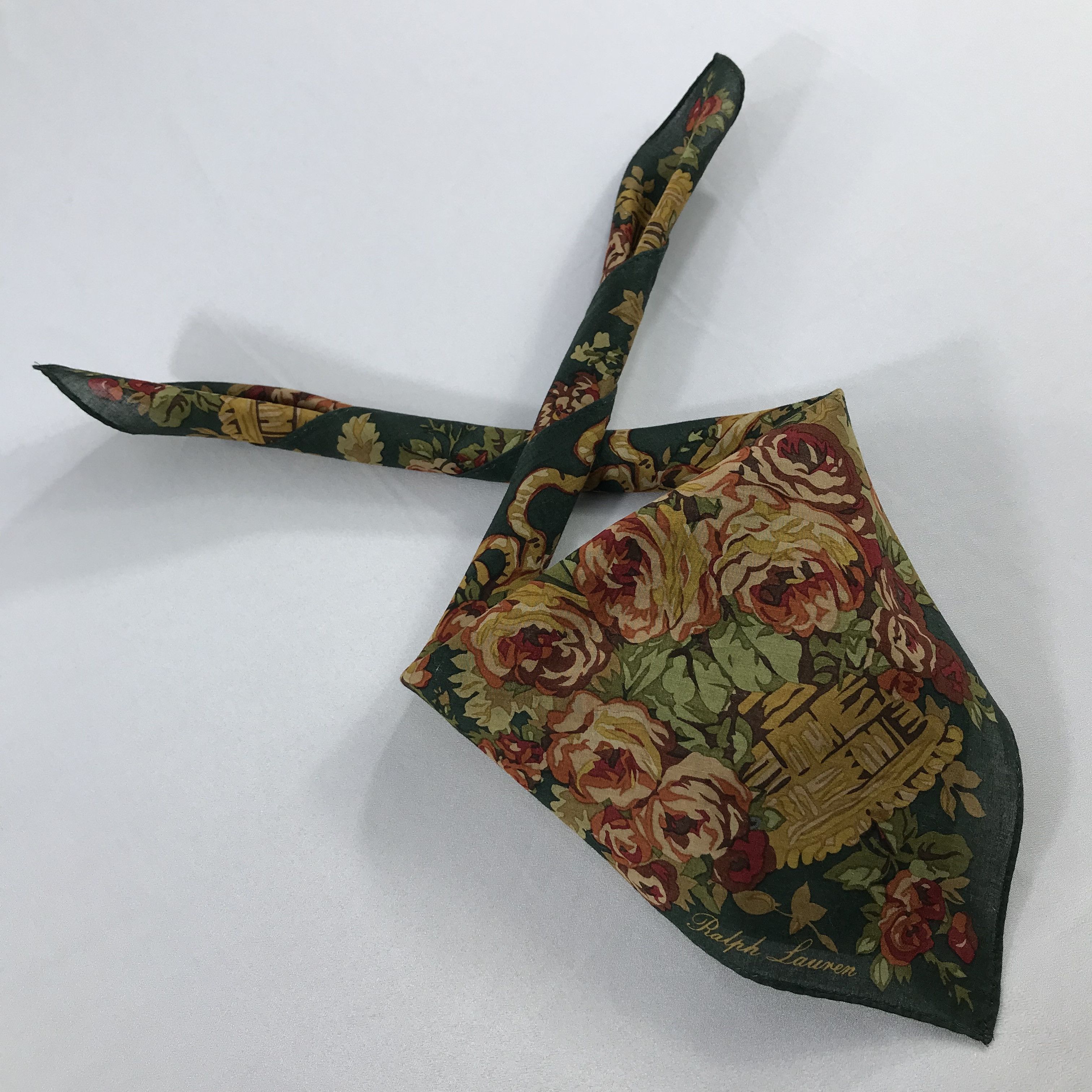 Ralph Lauren × Vintage Ralph Lauren Bandana / Handkerchief / Neckerchief - S2233 Size ONE SIZE - 4 Thumbnail