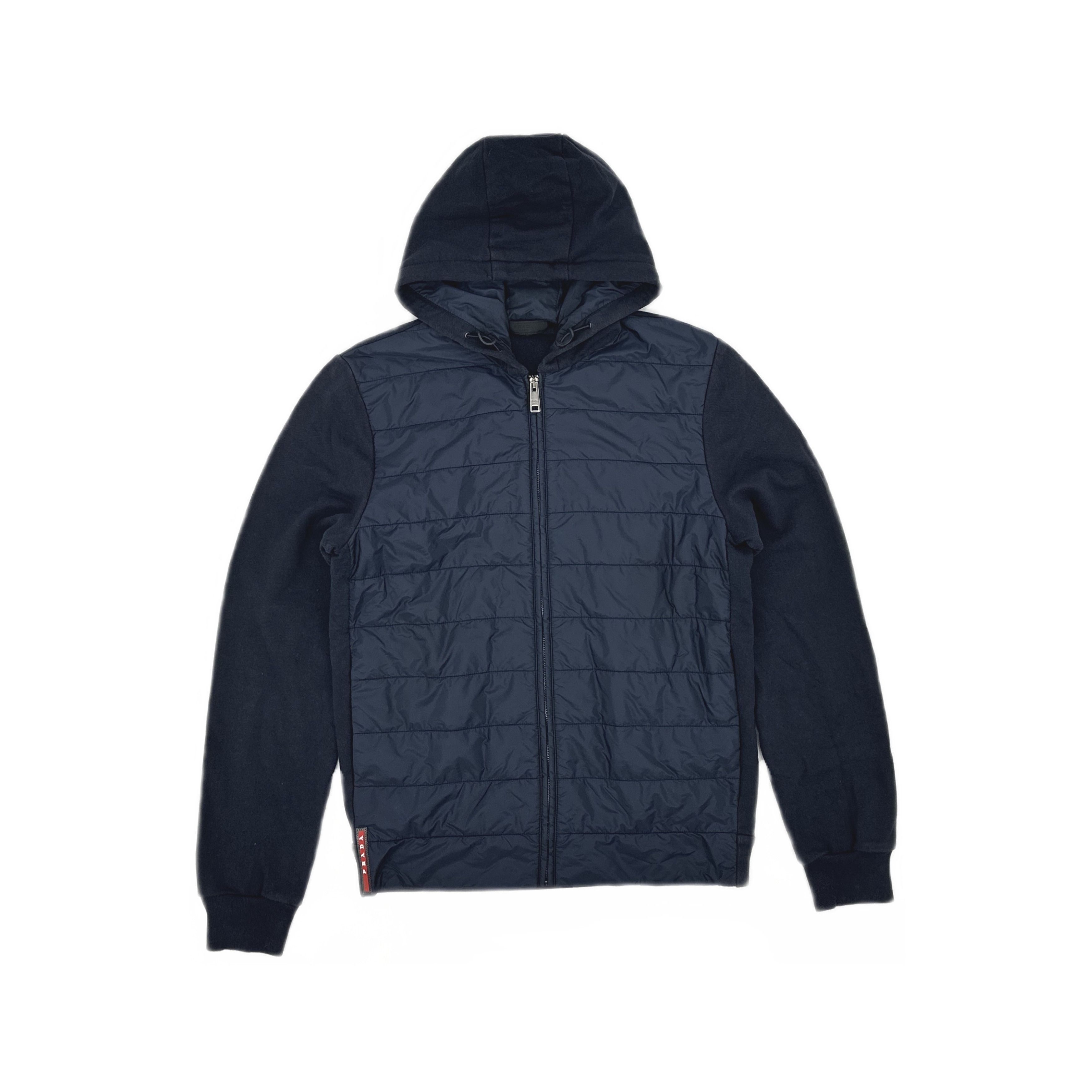 Prada Prada Quilted Hybrid Zip-Up Hoodie Size S Size US S / EU 44-46 / 1 - 1 Thumbnail
