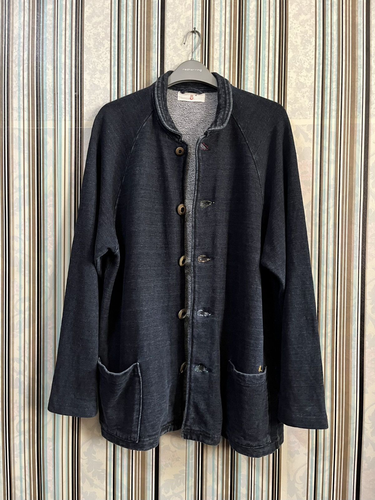 45rpm 1990s shawl collar natural indigo navy #H2 Size US M / EU 48-50 / 2 - 3 Thumbnail