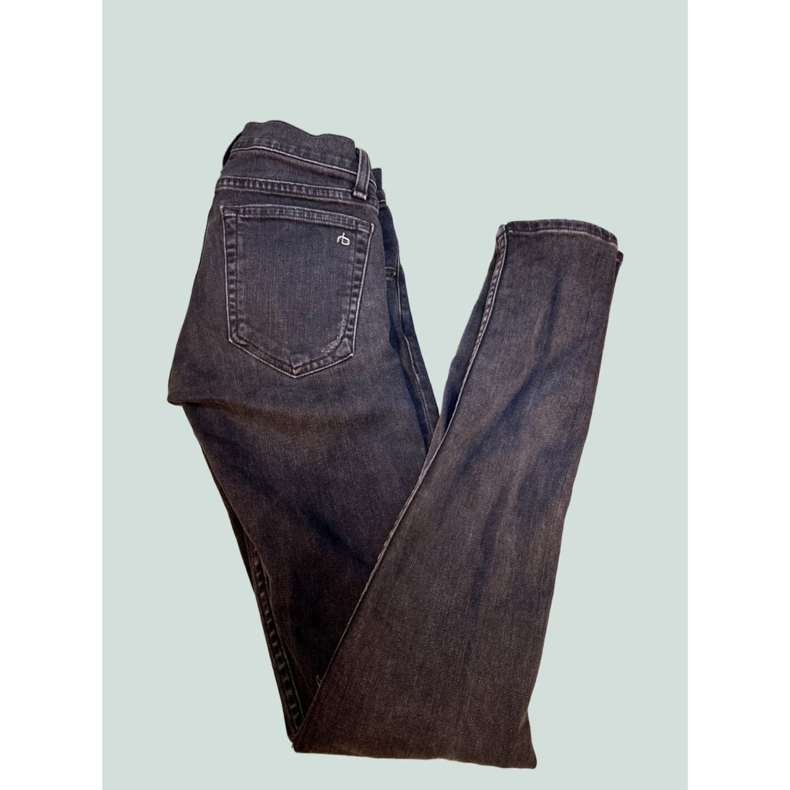 Rag & Bone Rag & Bone Jeans Mens 28x34 Dark Grey Denim Skinny Leg Button Fly 5-Pocket Slim Fit Regular Size Type Jeans Mens Size US 28 / EU 44 - 1 Thumbnail